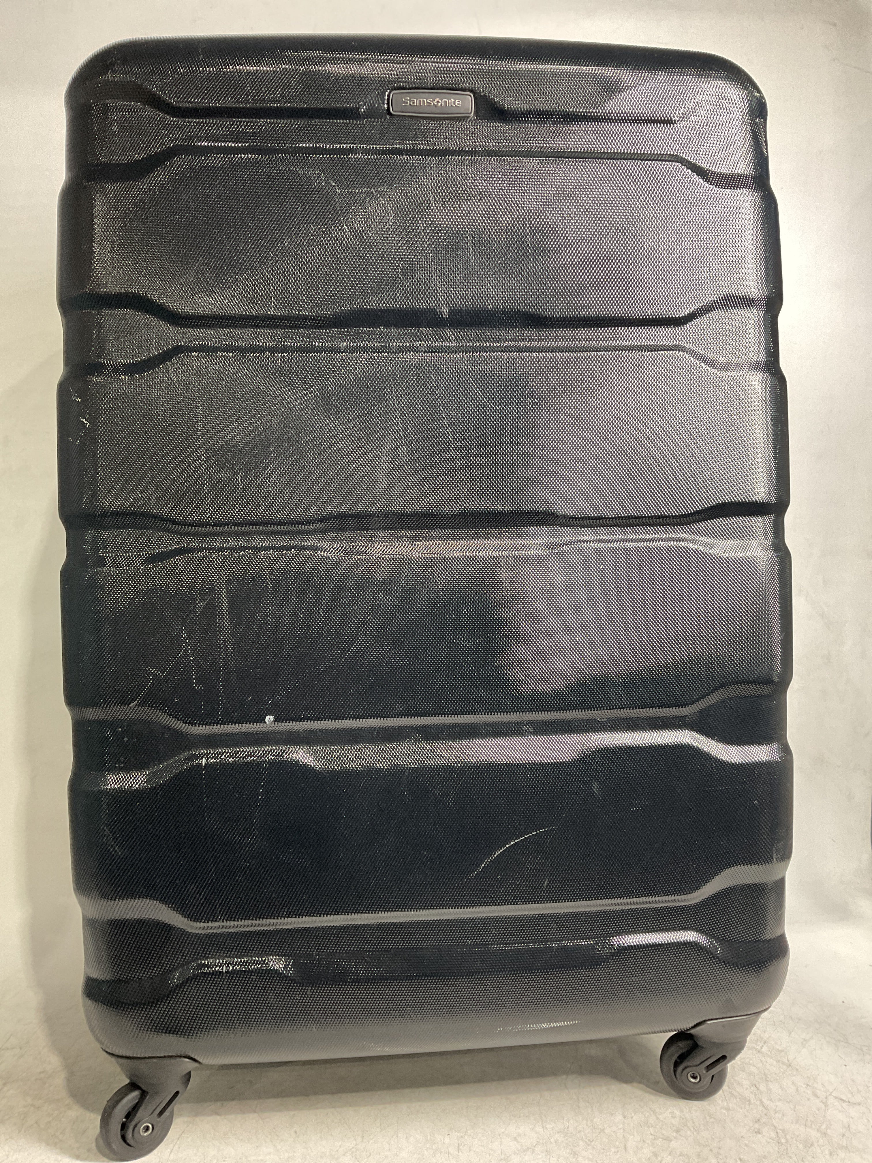 Samsonite Omni Pc Hardside Expandable Luggage with Spinner Wheels ( Black , Checked-Large 28-Inch ) Black Checked Large 28 Inch U44