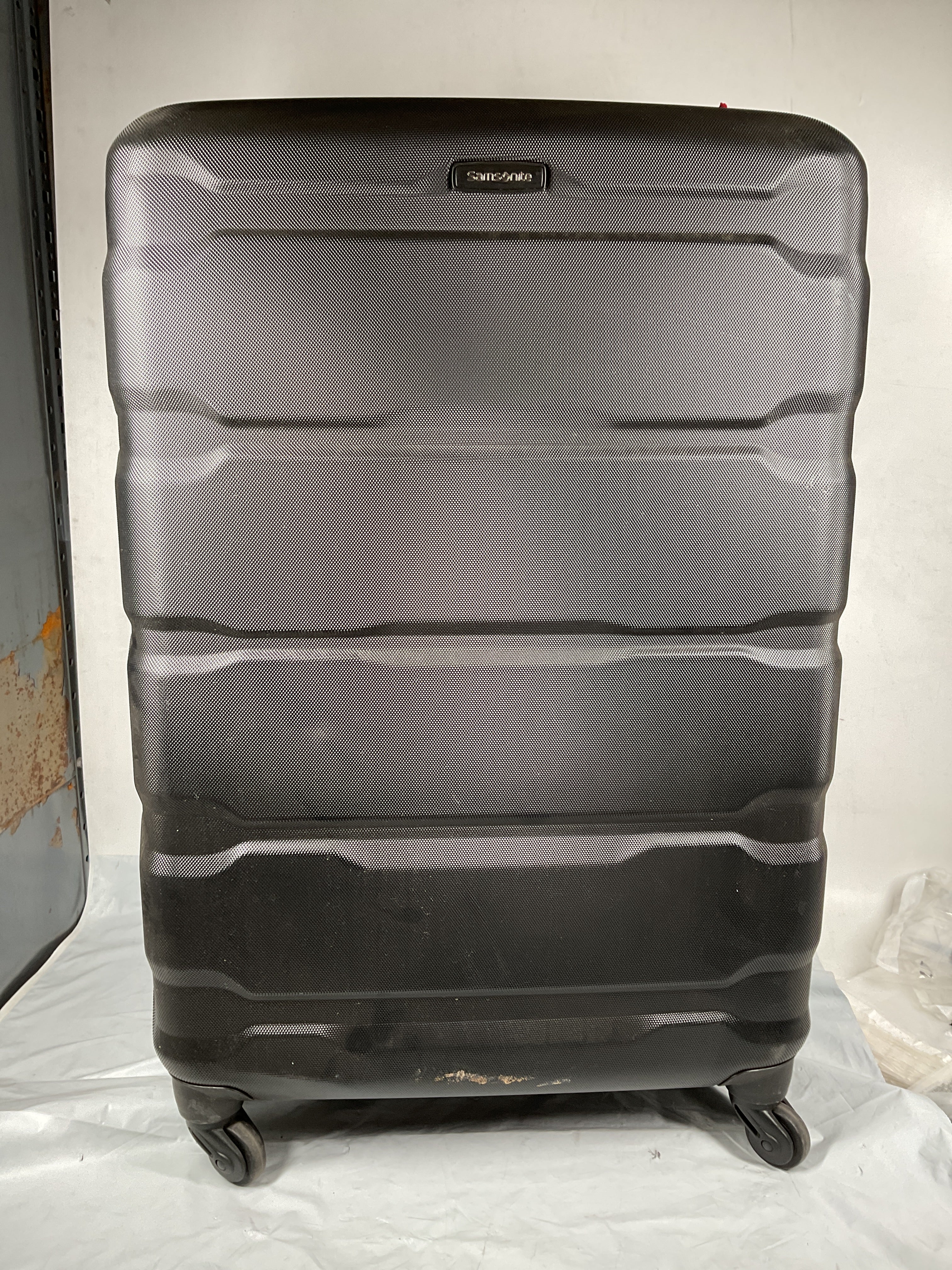 Samsonite Omni Checked-Large 28-Inch PC Hardside Expandable Luggage with Spinner Wheels ( Black , Checked-Large 28-Inch ) Black Checked Large 28 Inch U53