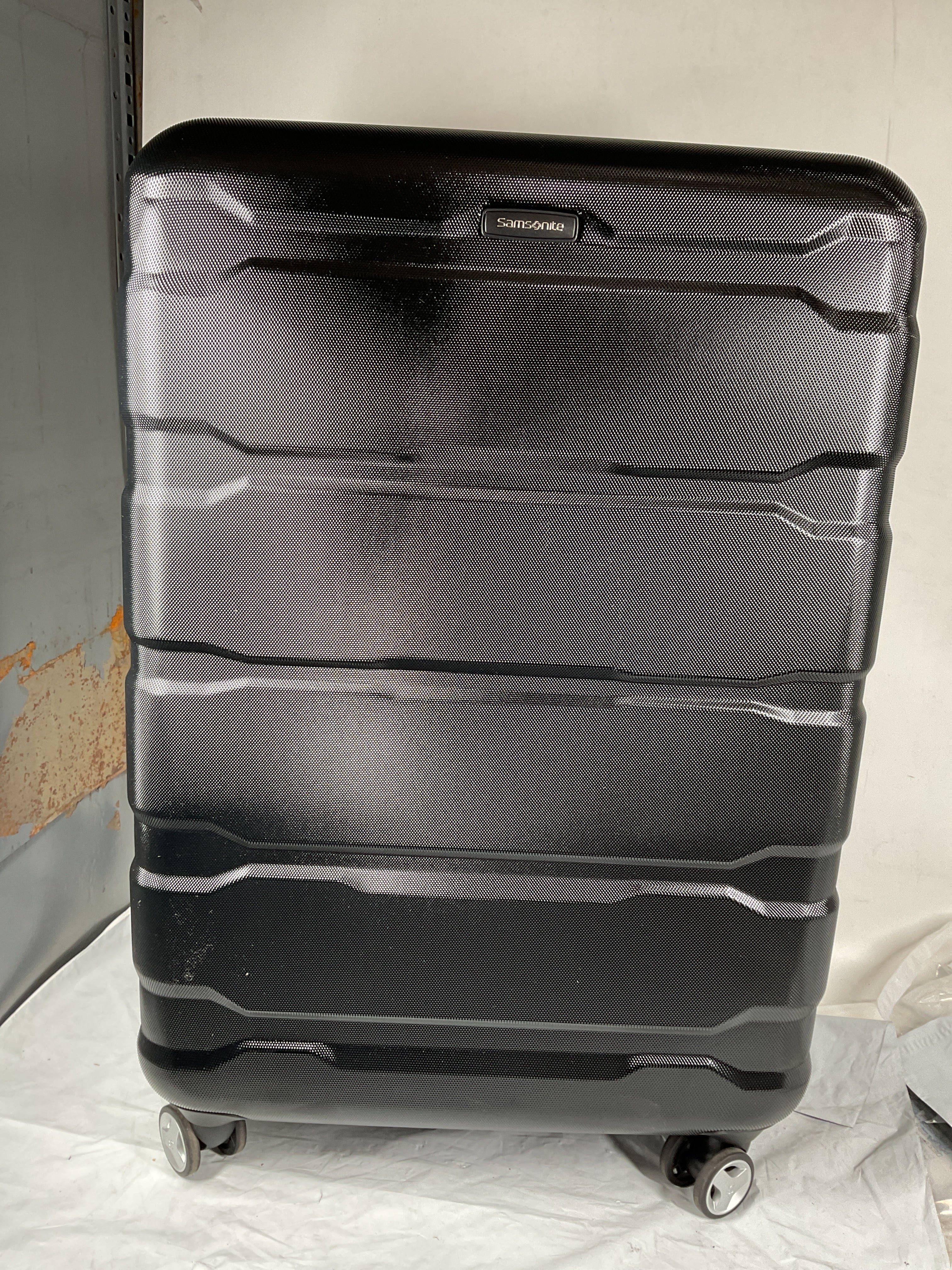 Samsonite Omni Checked-Large 28-Inch PC Hardside Expandable Luggage with Spinner Wheels ( Black , Checked-Large 28-Inch ) Black Checked Large 28 Inch U55