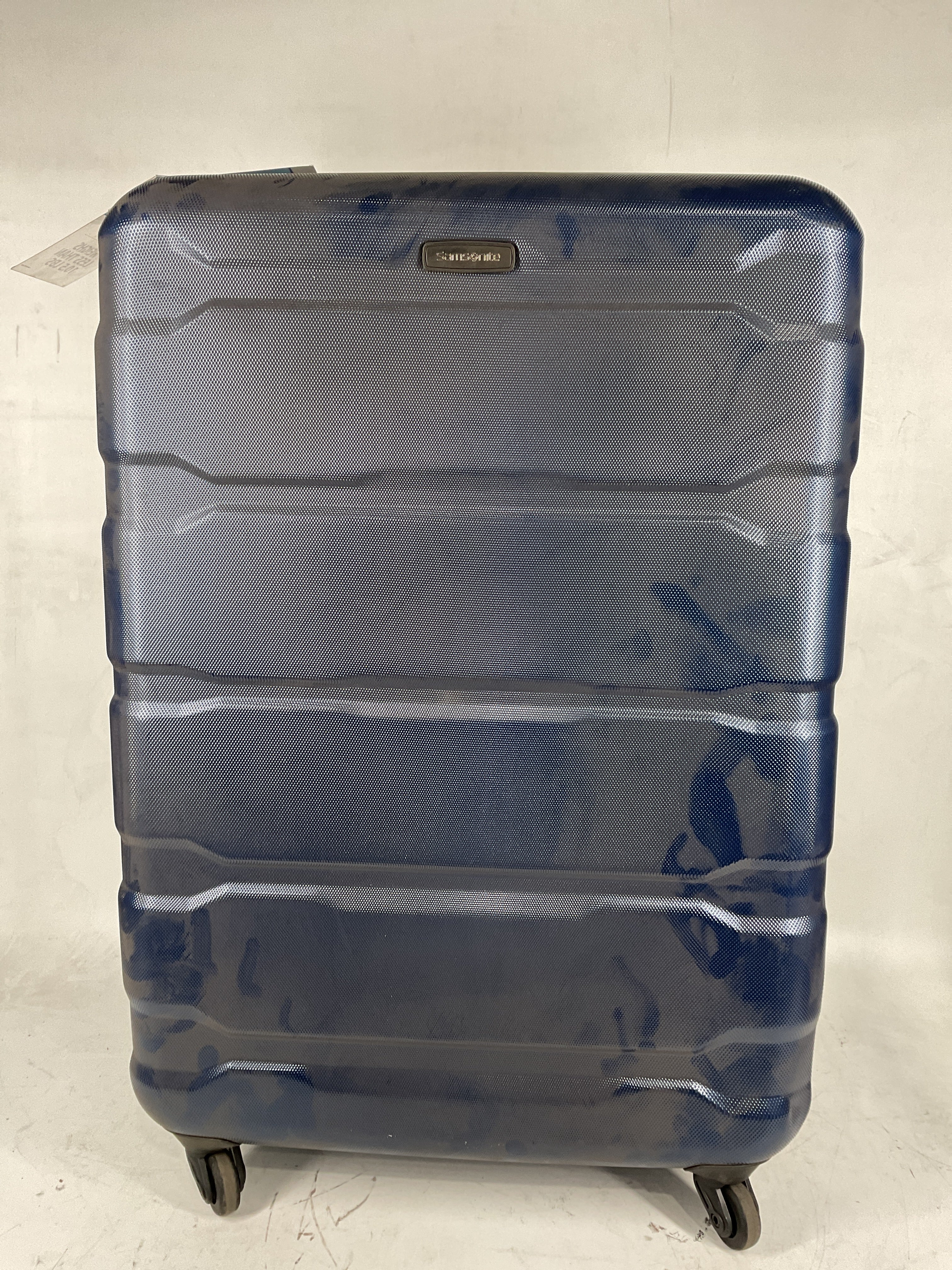 Samsonite Omni Pc Hardside Expandable Luggage with Spinner Wheels Navy Checked Large 28 Inch U44