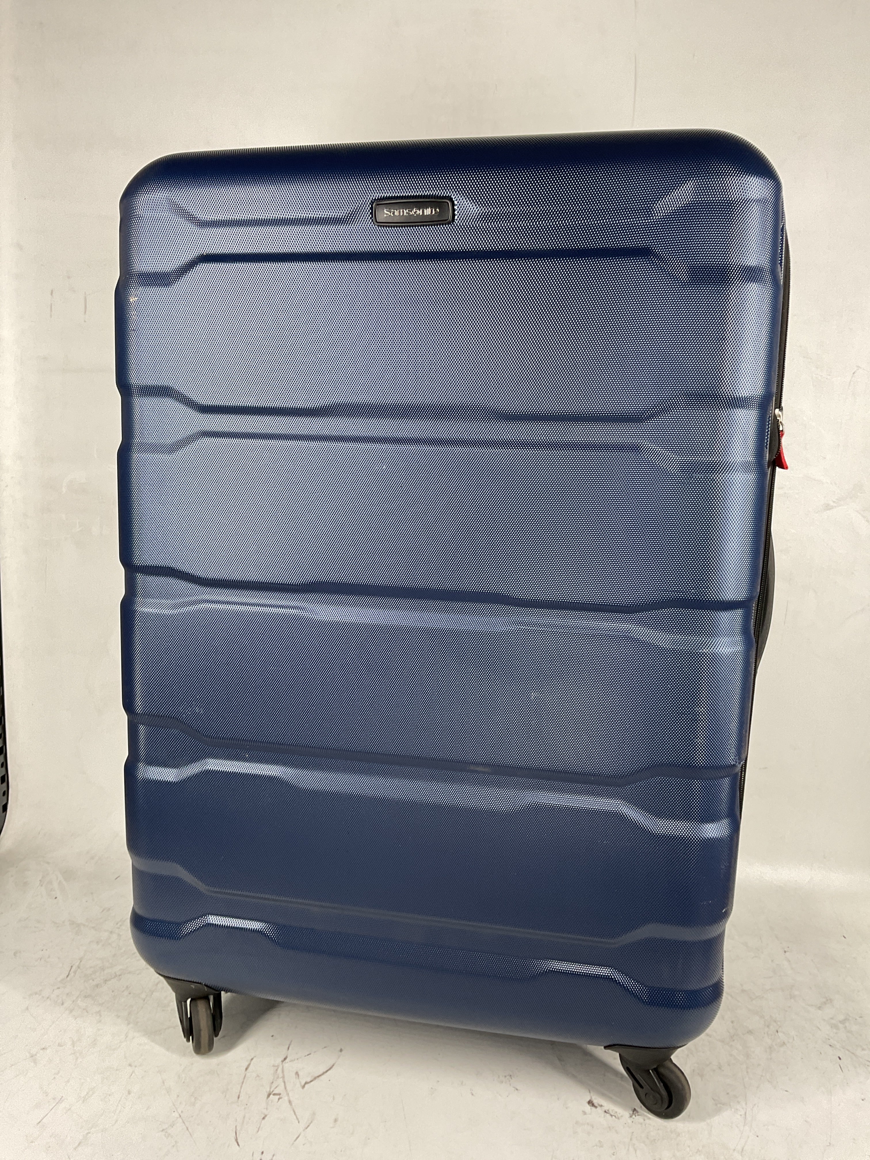 Samsonite Omni Pc Hardside Expandable Luggage with Spinner Wheels Navy Checked Large 28 Inch U49