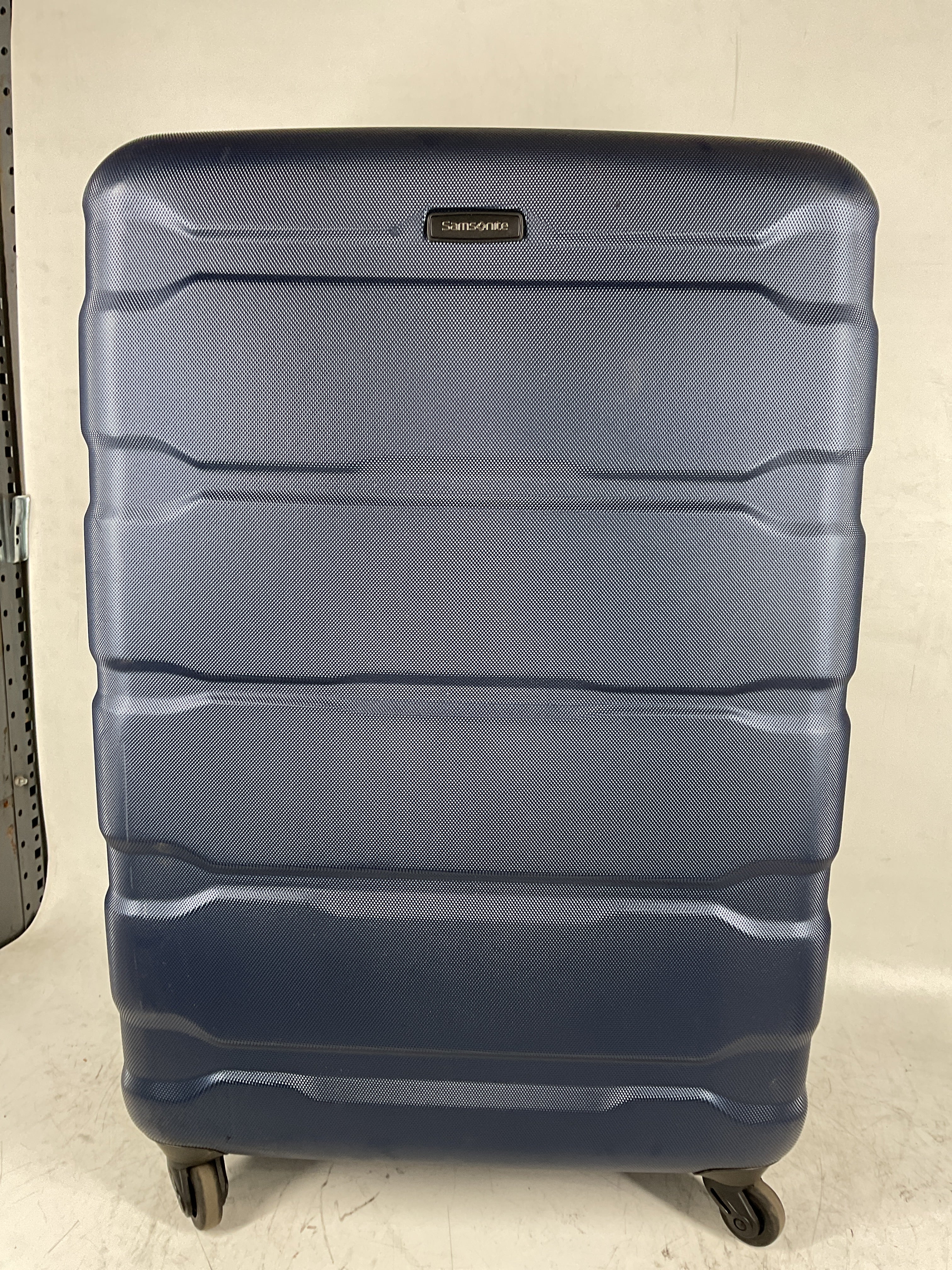 Samsonite Omni Pc Hardside Expandable Luggage with Spinner Wheels Navy Checked Large 28 Inch U54
