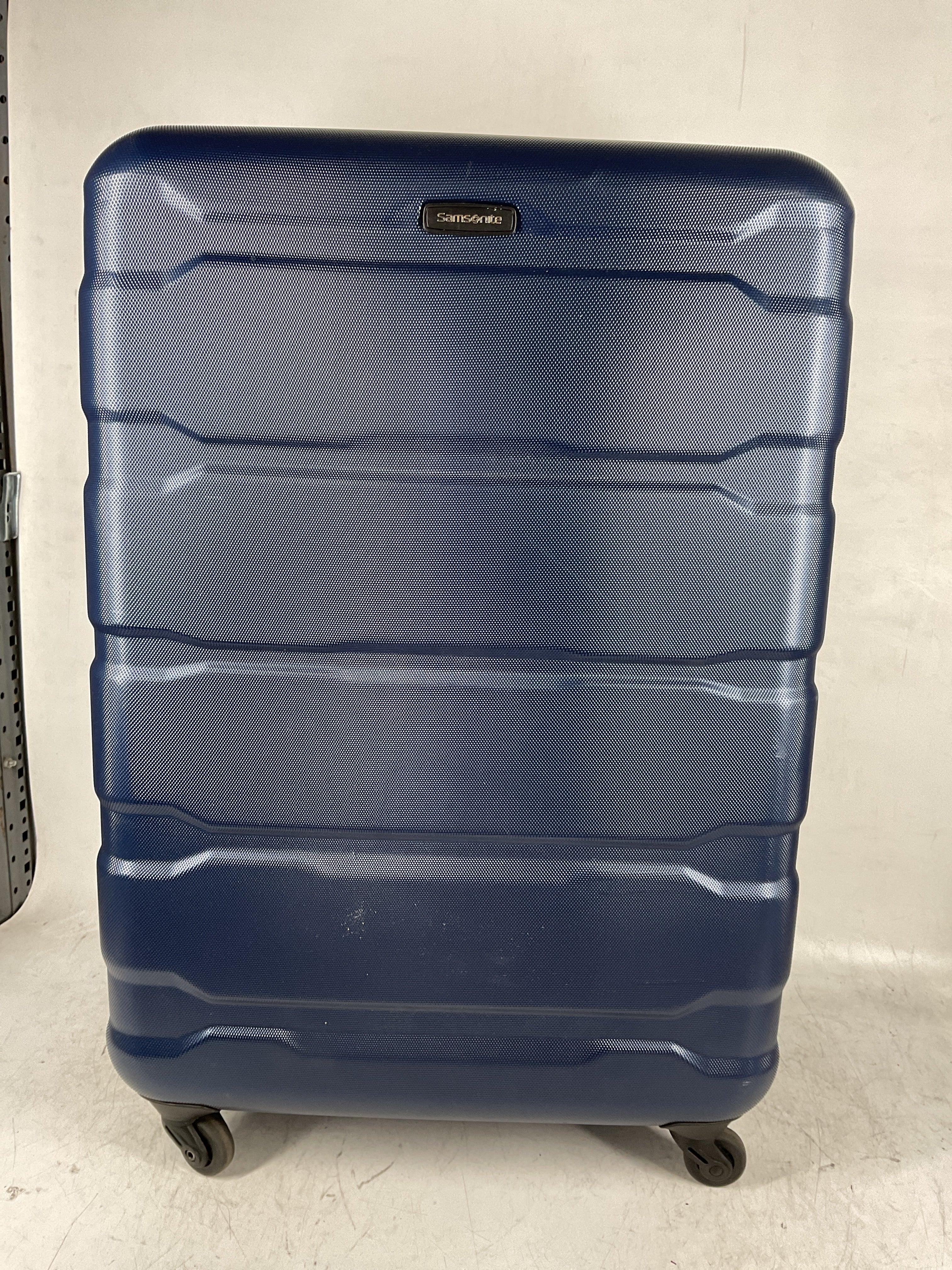 Samsonite Omni Pc Hardside Expandable Luggage with Spinner Wheels ( Navy , Checked-Large 28-Inch ) Navy Checked Large 28 Inch U60