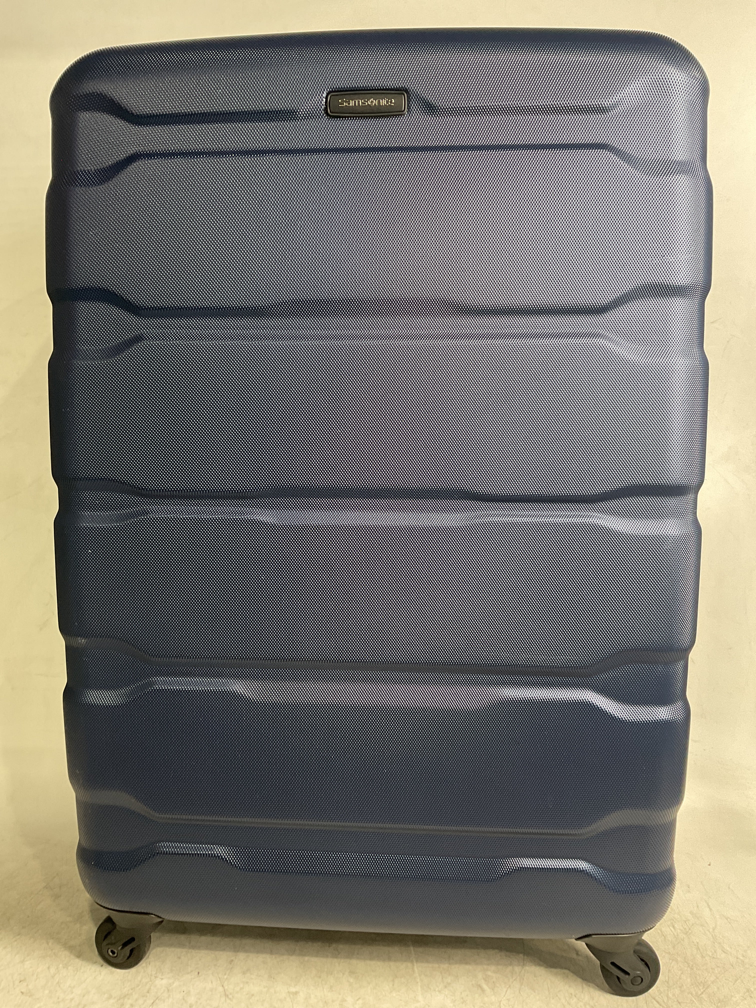 Samsonite Omni Pc Hardside Expandable Luggage with Spinner Wheels ( Navy , Checked-Large 28-Inch ) Navy Checked Large 28 Inch U76
