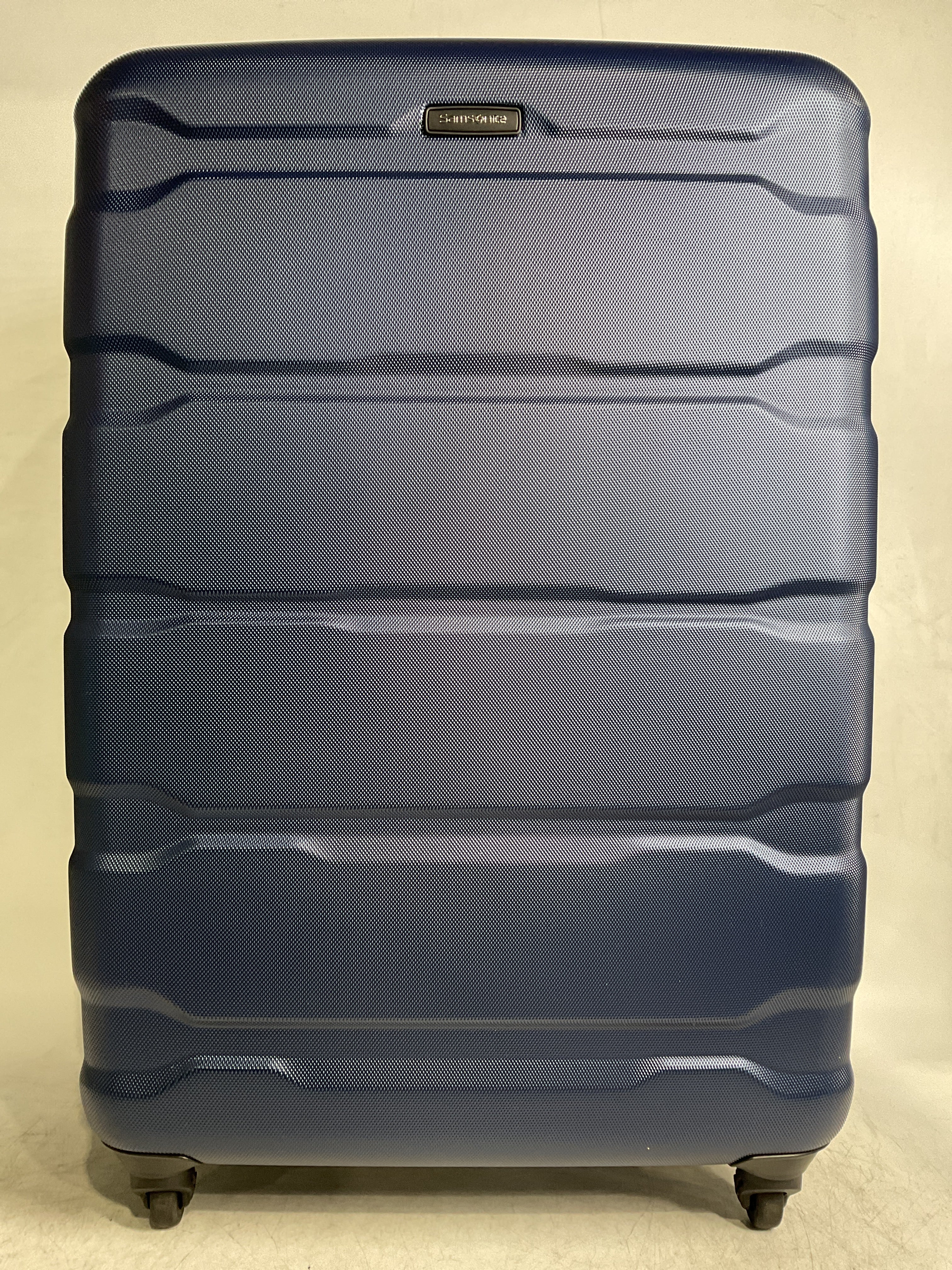 Samsonite Omni Pc Hardside Expandable Luggage with Spinner Wheels ( Navy , Checked-Large 28-Inch ) Navy Checked Large 28 Inch U79