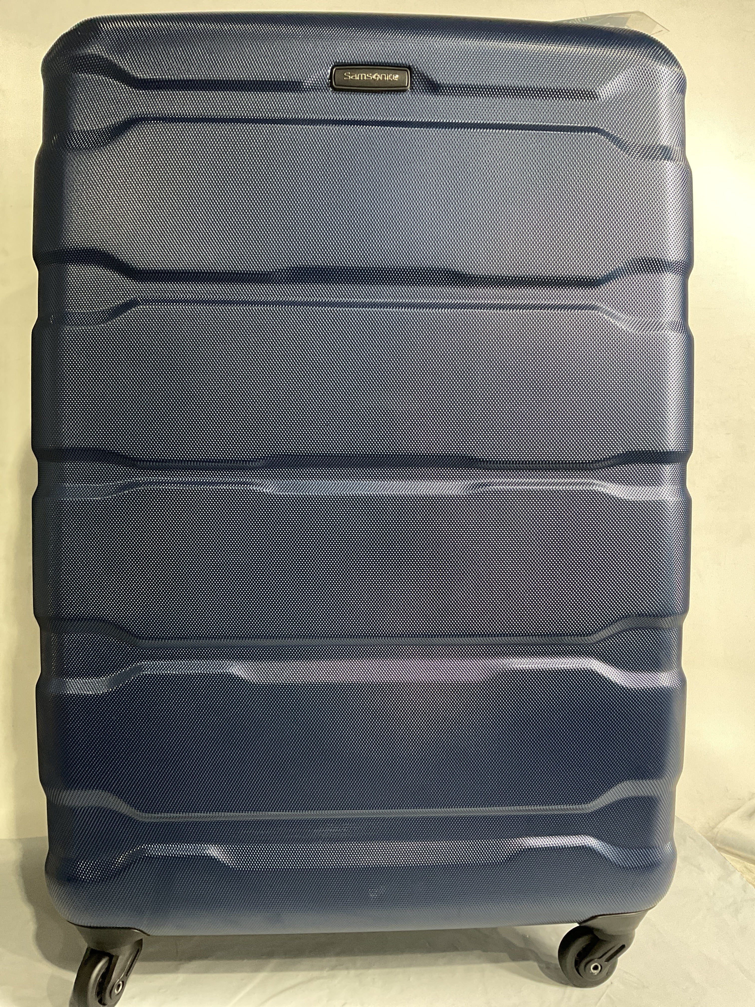 Samsonite Omni Pc Hardside Expandable Luggage with Spinner Wheels ( Navy , Checked-Large 28-Inch ) Navy Checked Large 28 Inch U85