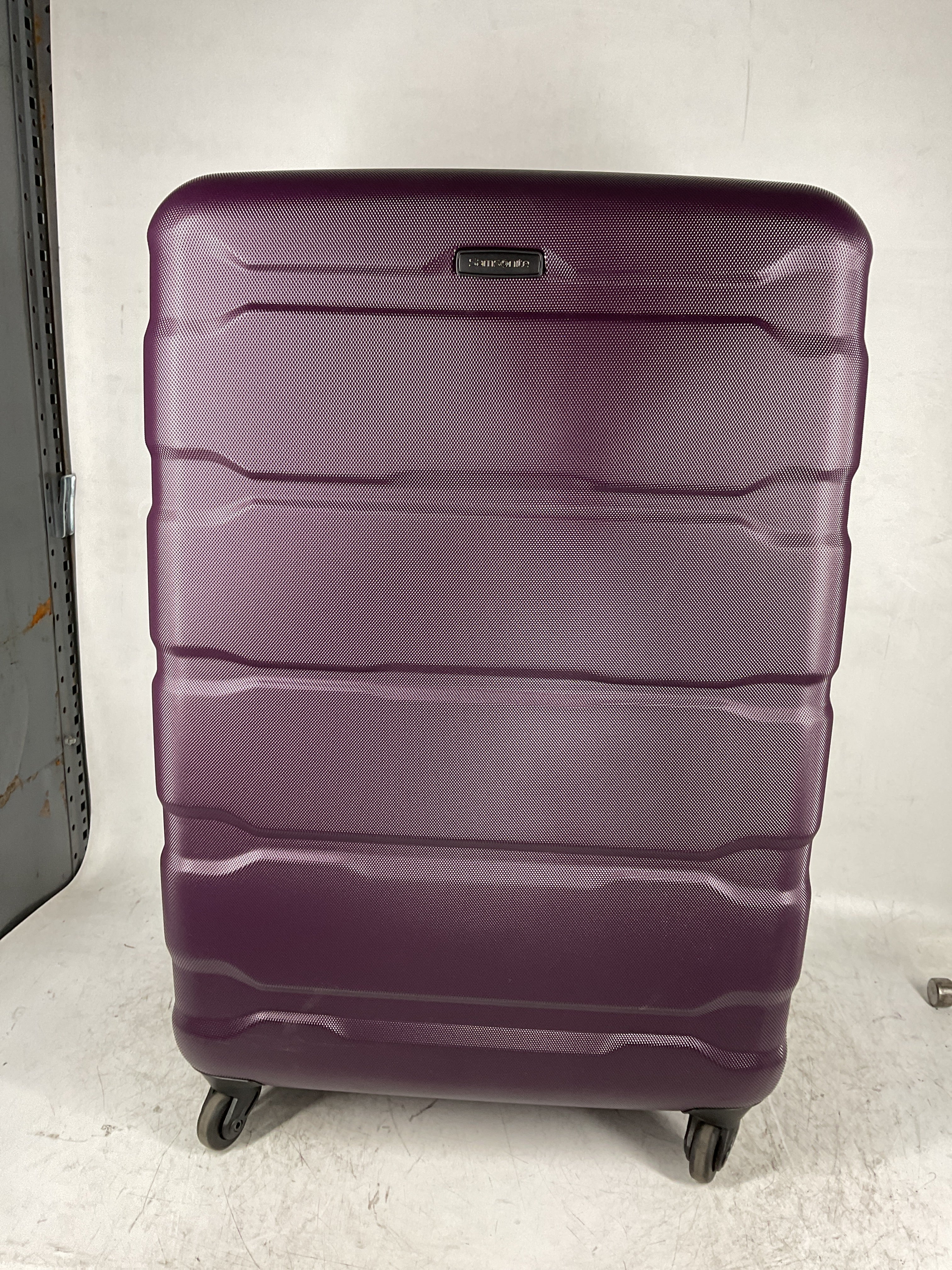Samsonite Omni Pc Hardside Expandable Luggage with Spinner Wheels ( Purple , Checked-Large 28-Inch ) Purple Checked Large 28 Inch U44