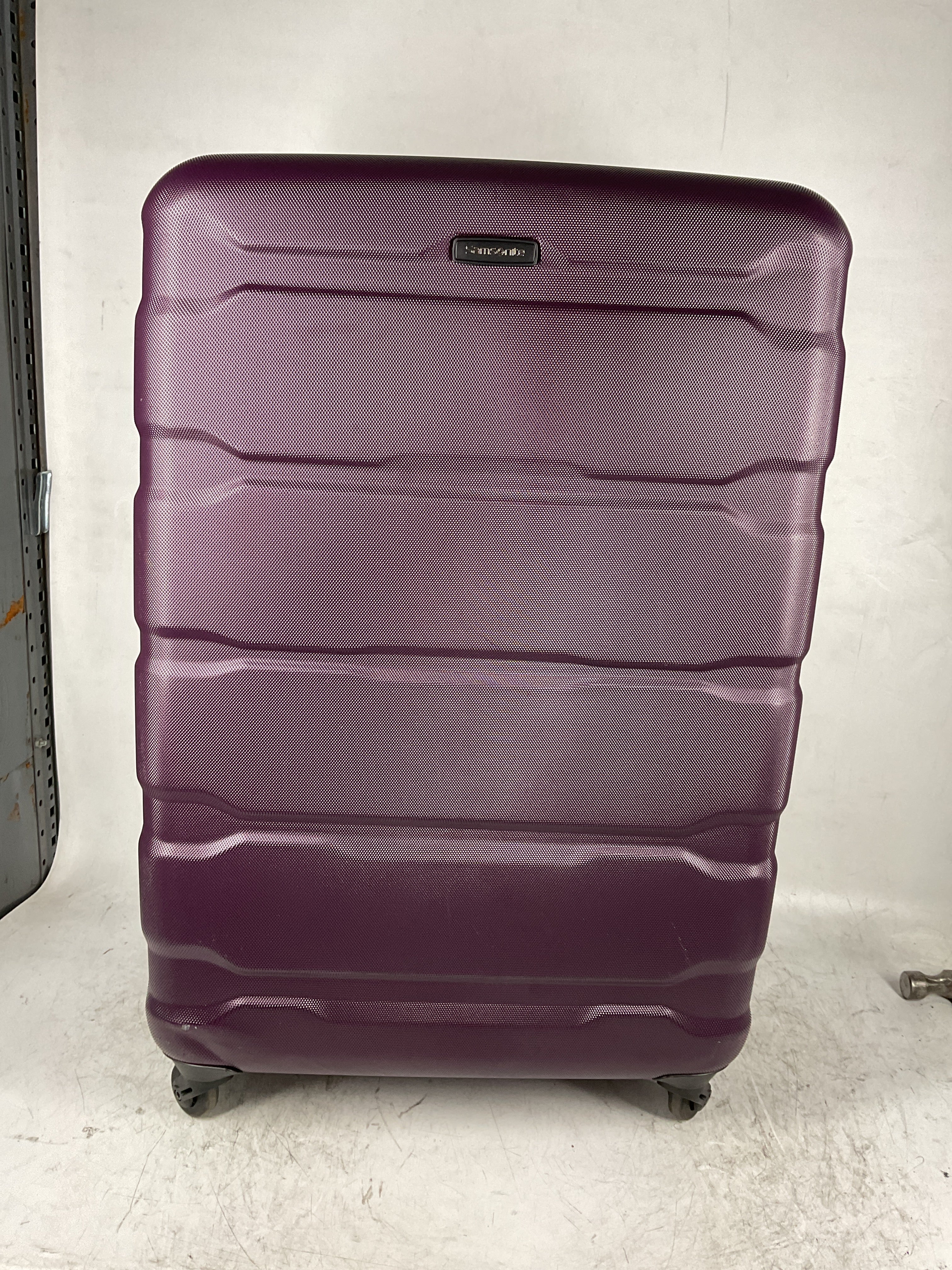 Samsonite Omni Pc Hardside Expandable Luggage with Spinner Wheels ( Purple , Checked-Large 28-Inch ) Purple Checked Large 28 Inch U45