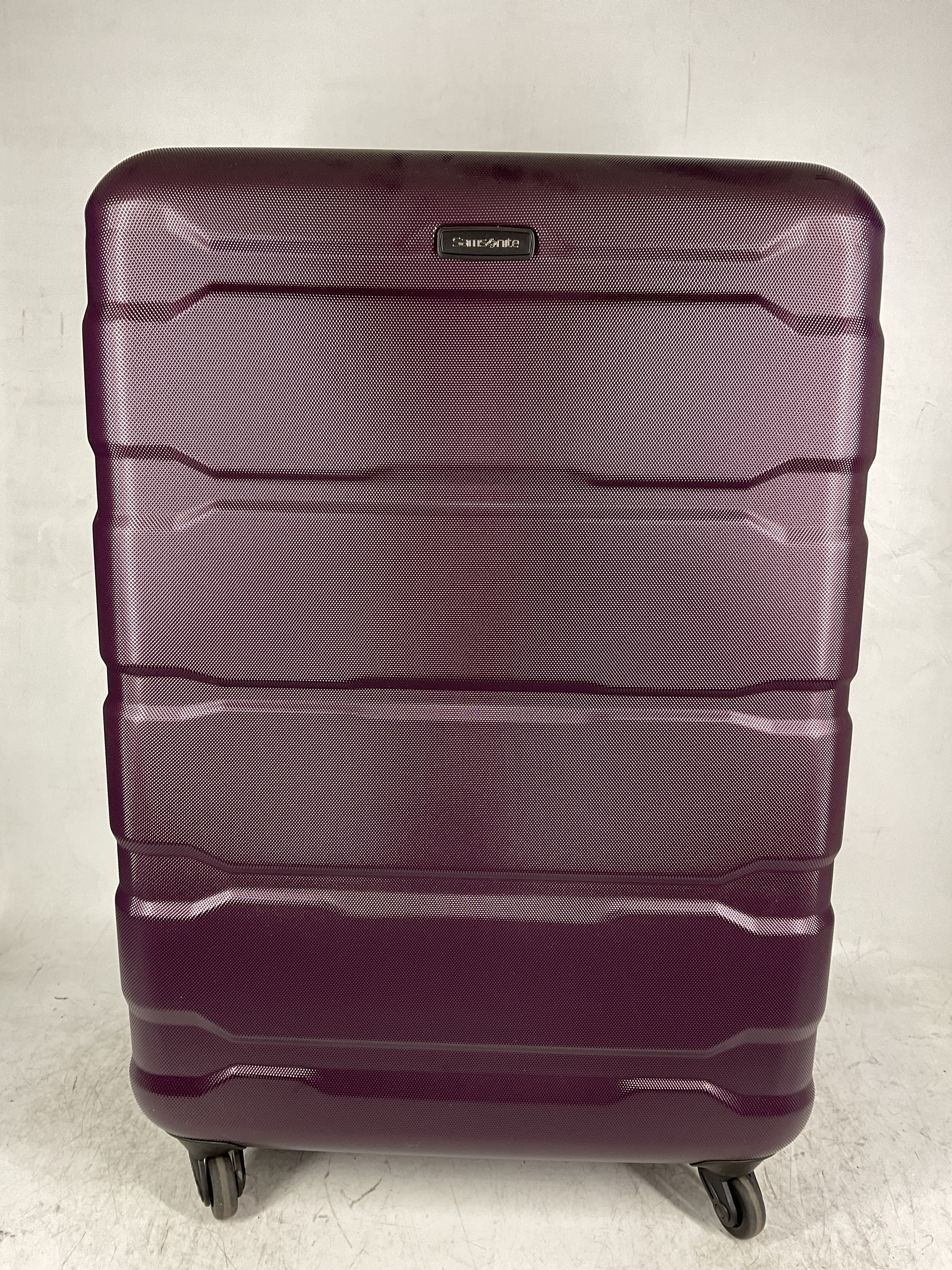 Samsonite Omni Pc Hardside Expandable Luggage with Spinner Wheels ( Purple , Checked-Large 28-Inch ) Purple Checked Large 28 Inch U49