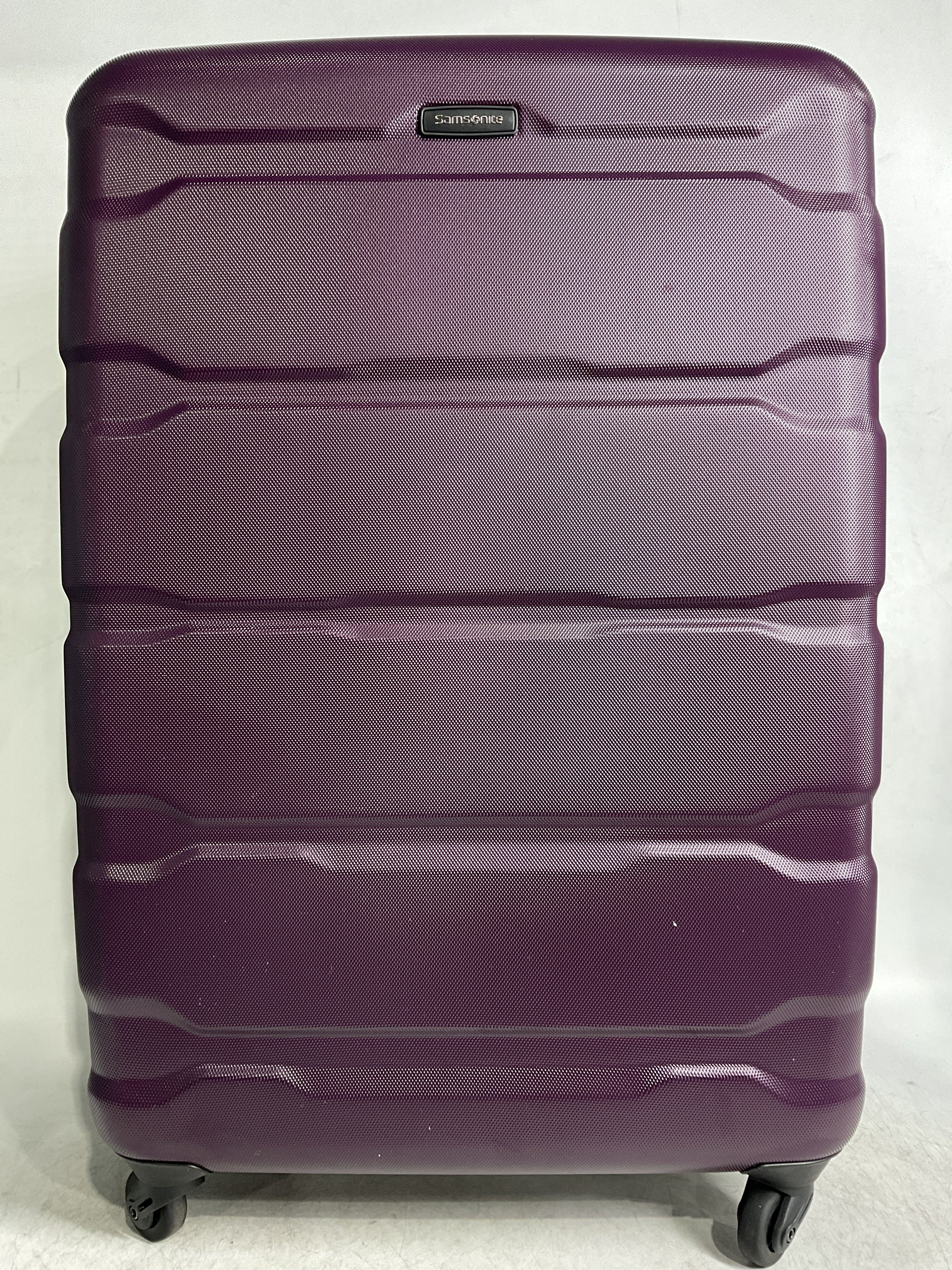 Samsonite Omni Pc Hardside Expandable Luggage with Spinner Wheels ( Purple , Checked-Large 28-Inch ) Purple Checked Large 28 Inch U62