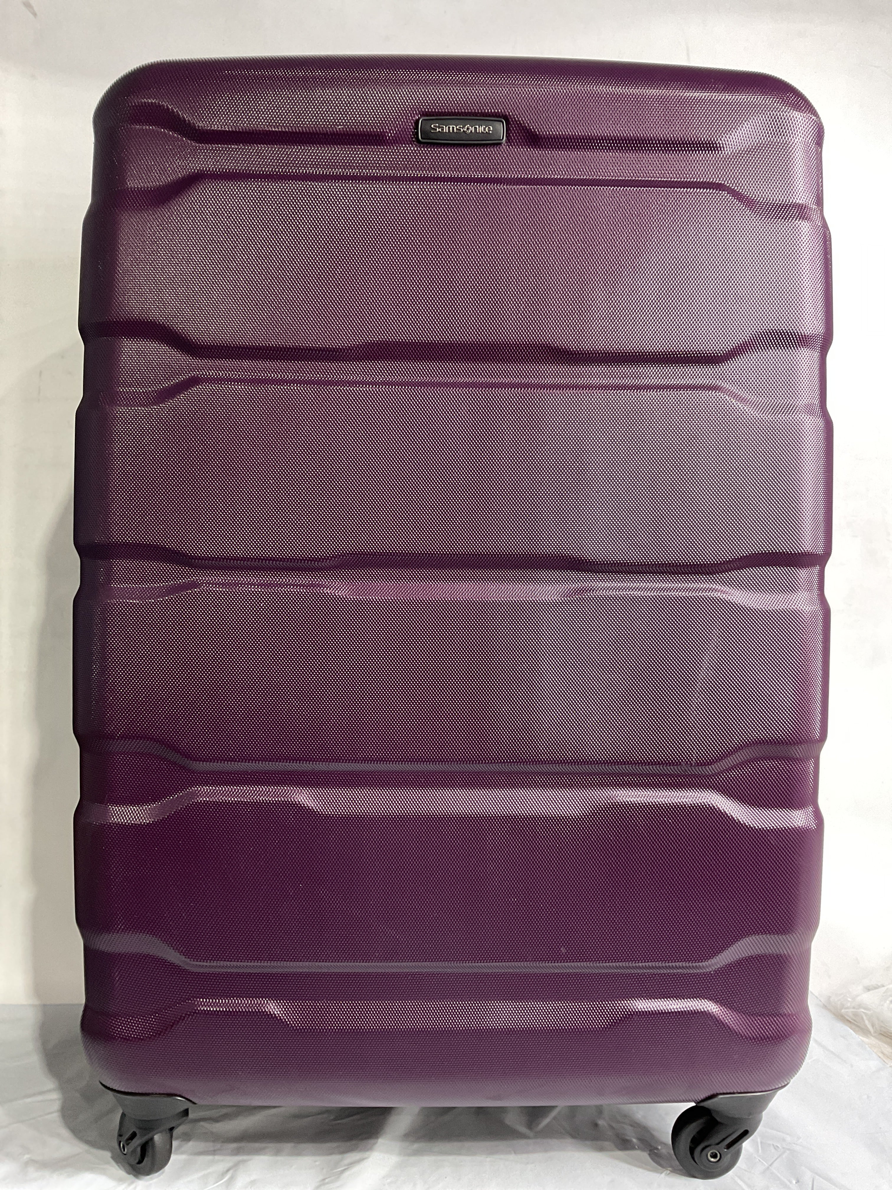 Samsonite Omni Pc Hardside Expandable Luggage with Spinner Wheels ( Purple , Checked-Large 28-Inch ) Purple Checked Large 28 Inch U66