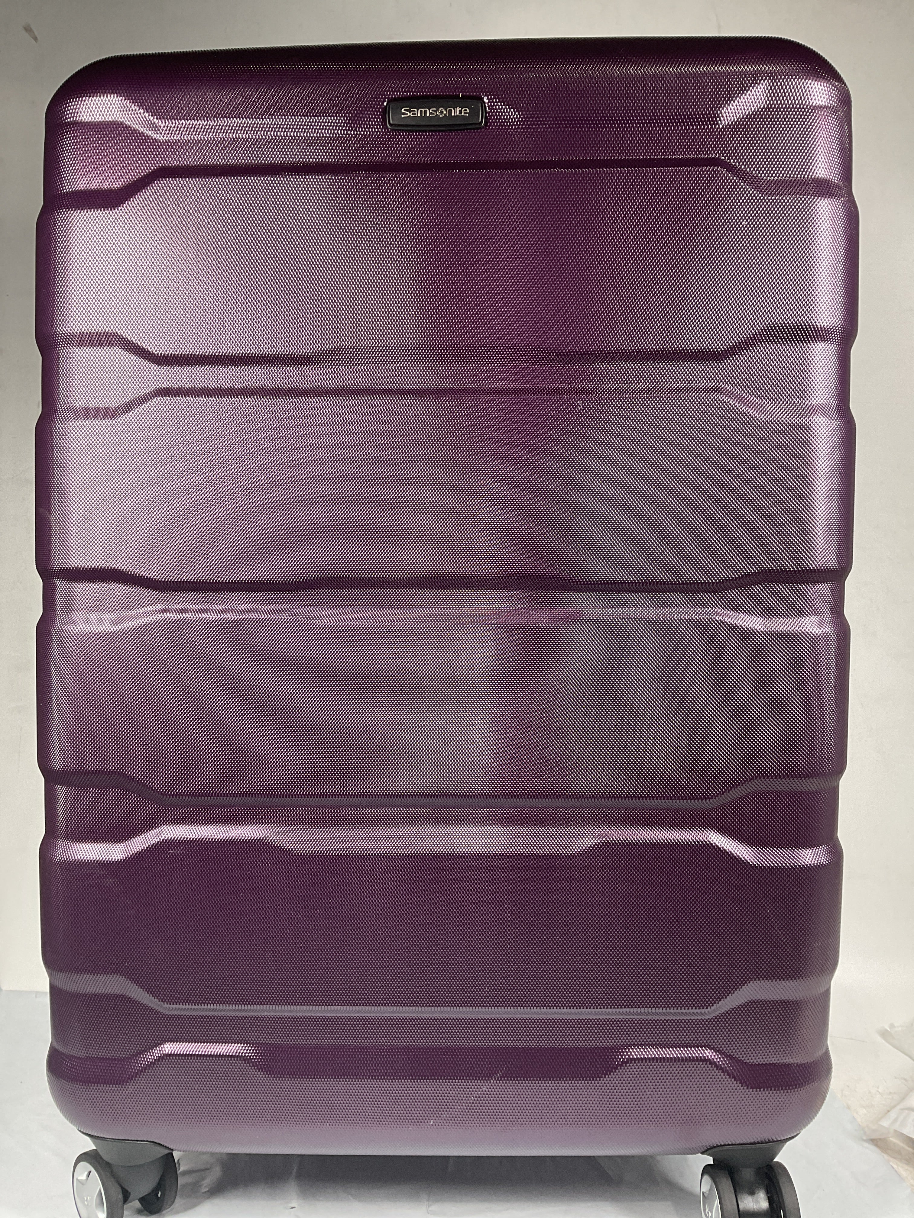 Samsonite Omni Pc Hardside Expandable Luggage with Spinner Wheels ( Purple , Checked-Large 28-Inch ) Purple Checked Large 28 Inch U67