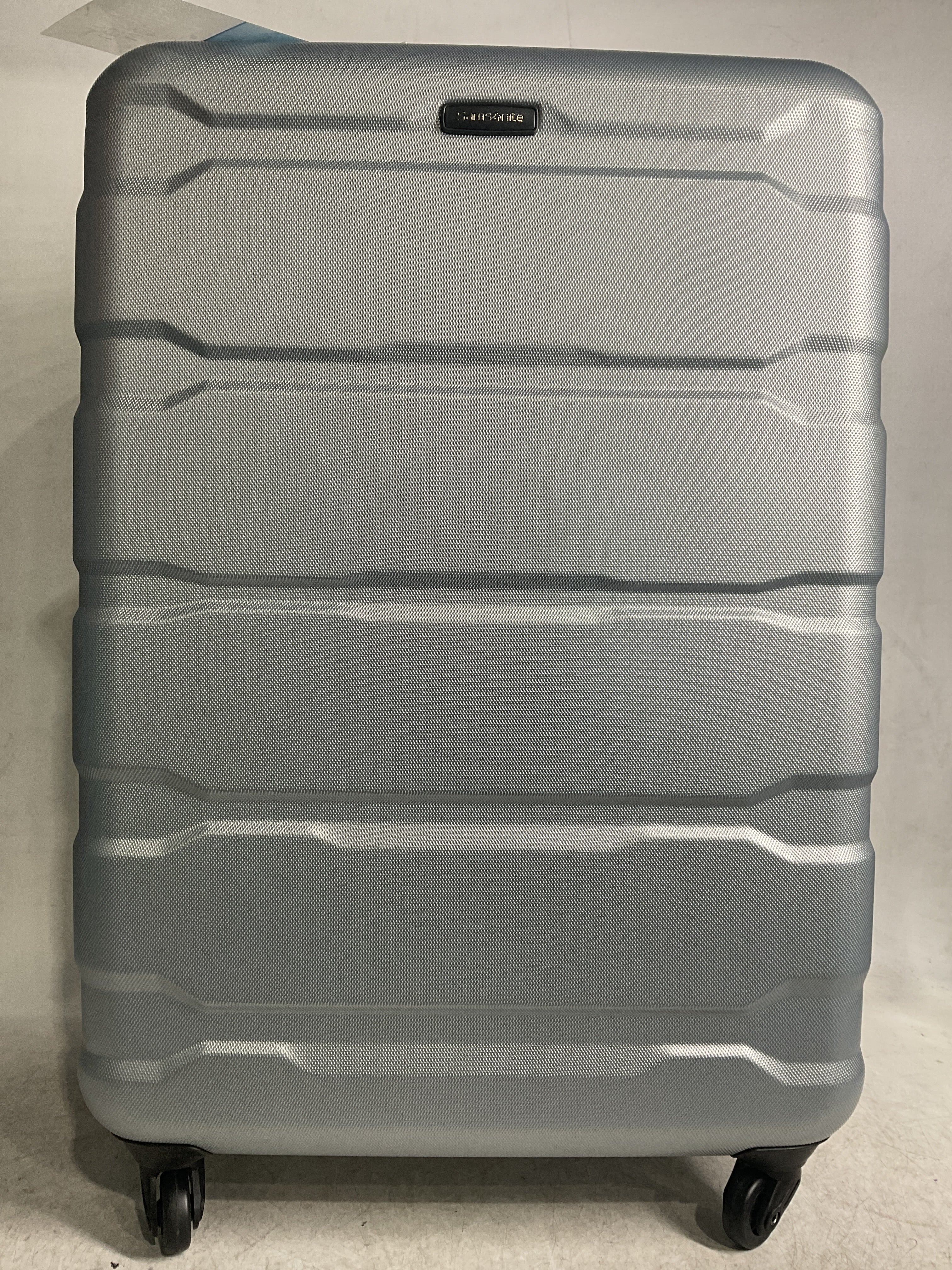 Samsonite Omni Pc Hardside Expandable Luggage with Spinner Wheels ( Silver , Checked-Large 28-Inch ) Silver Checked Large 28 Inch U10