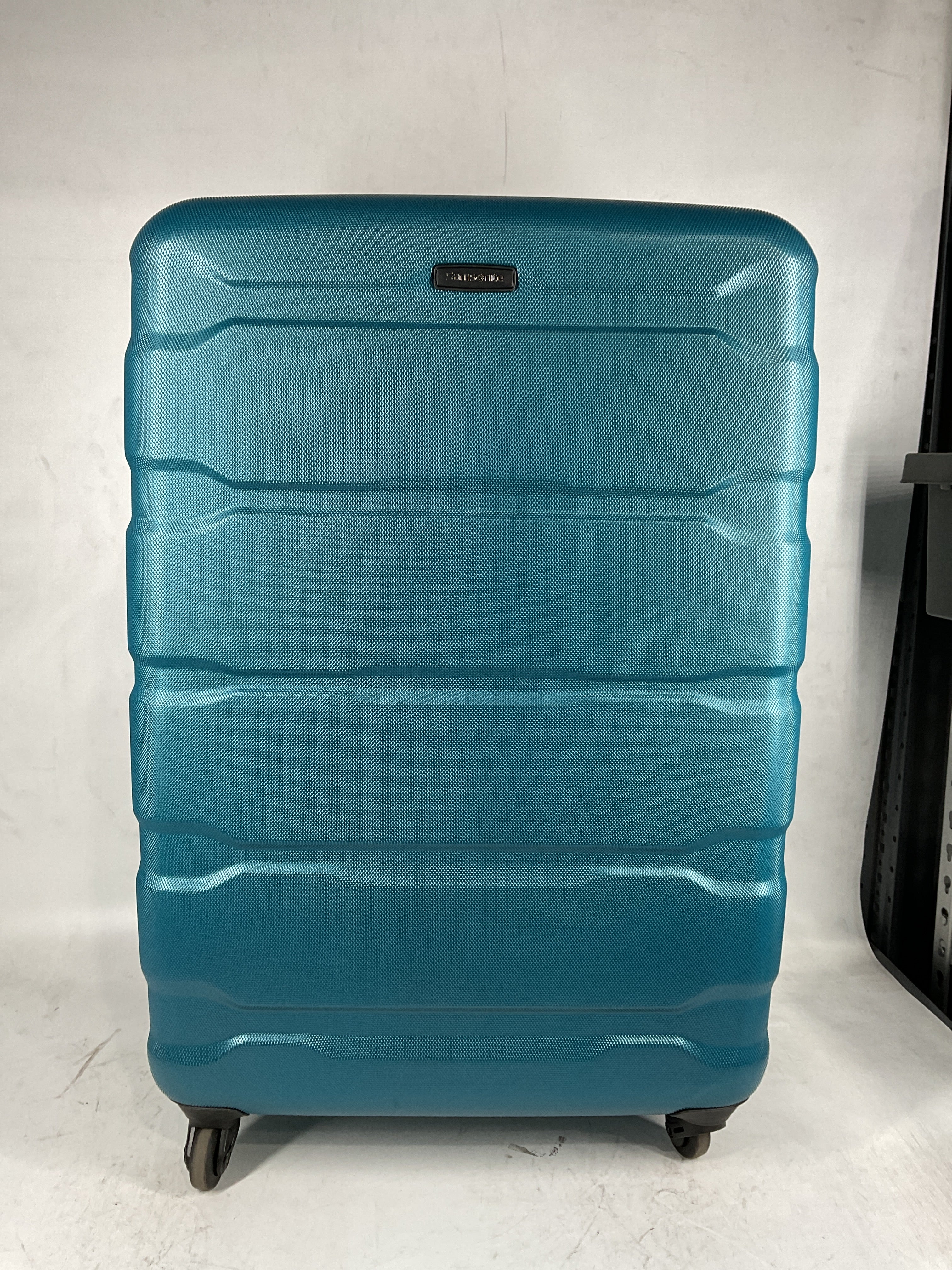 Samsonite Omni Pc Hardside Expandable Luggage with Spinner Wheels Caribbean Blue Checked Large 28 Inch U21