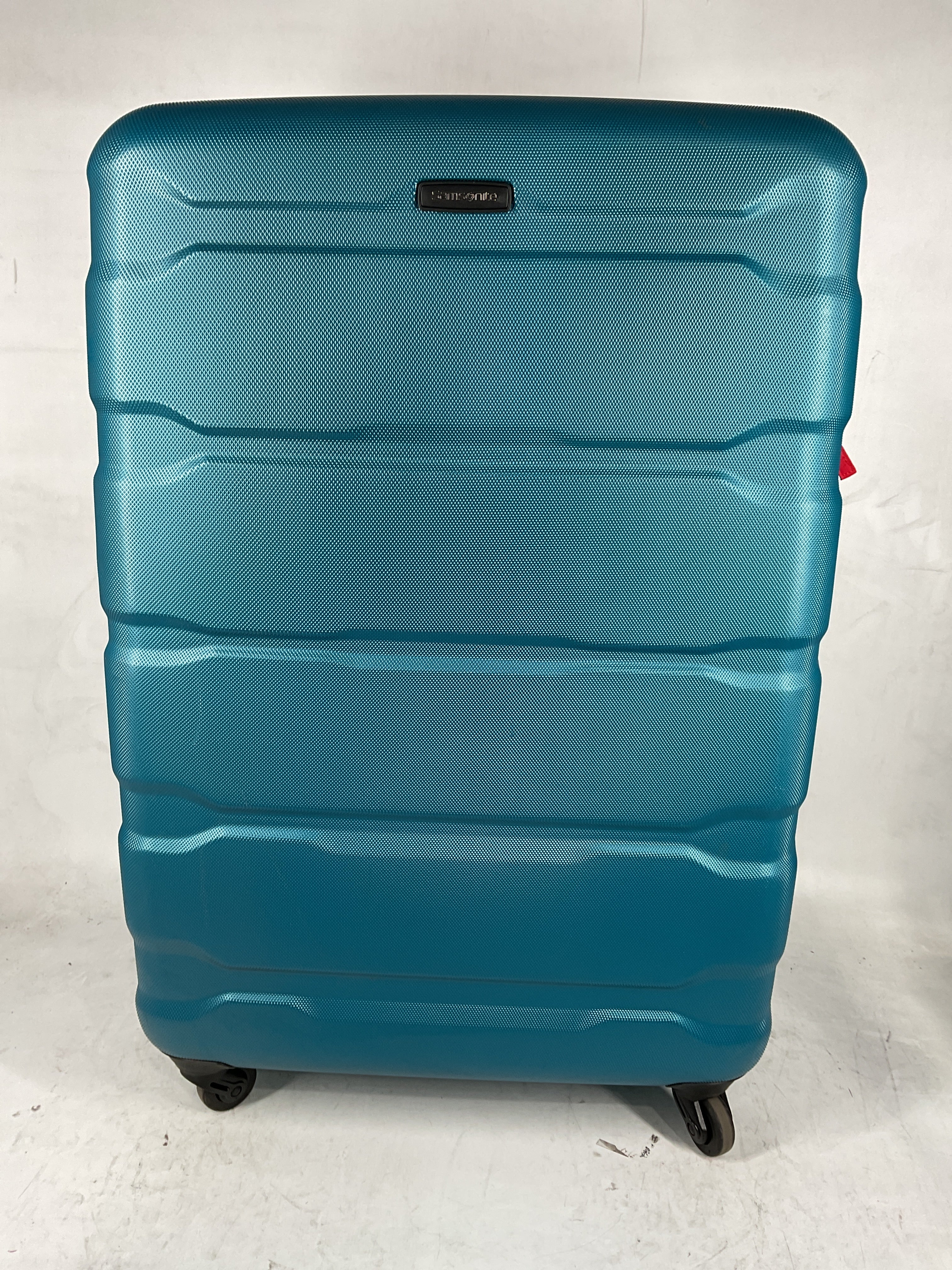 Samsonite Omni Pc Hardside Expandable Luggage with Spinner Wheels Caribbean Blue Checked Large 28 Inch U22