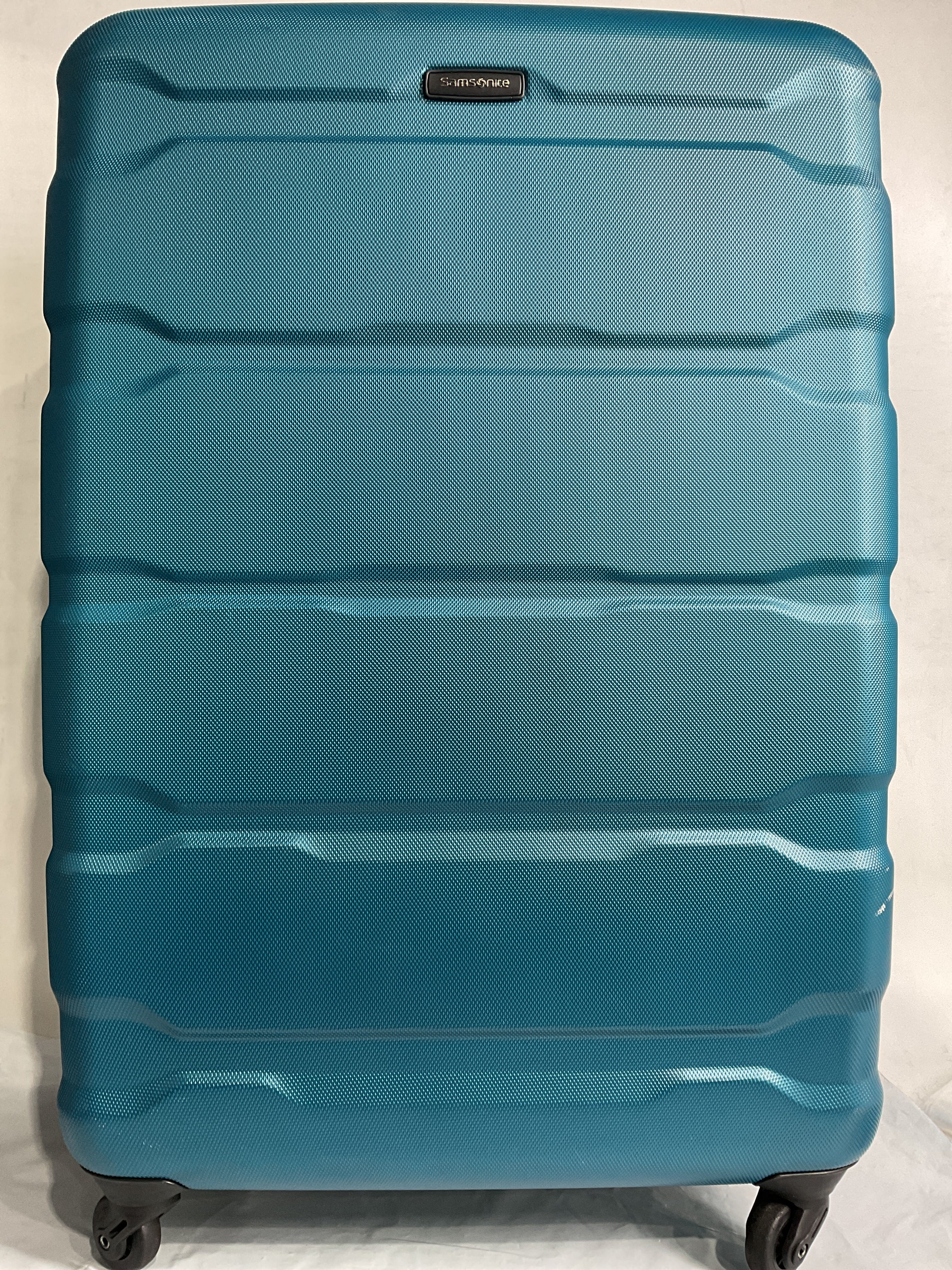 Samsonite Omni Pc Hardside Expandable Luggage with Spinner Wheels ( Caribbean Blue , Checked-Large 28-Inch ) Caribbean Blue Checked Large 28 Inch U30