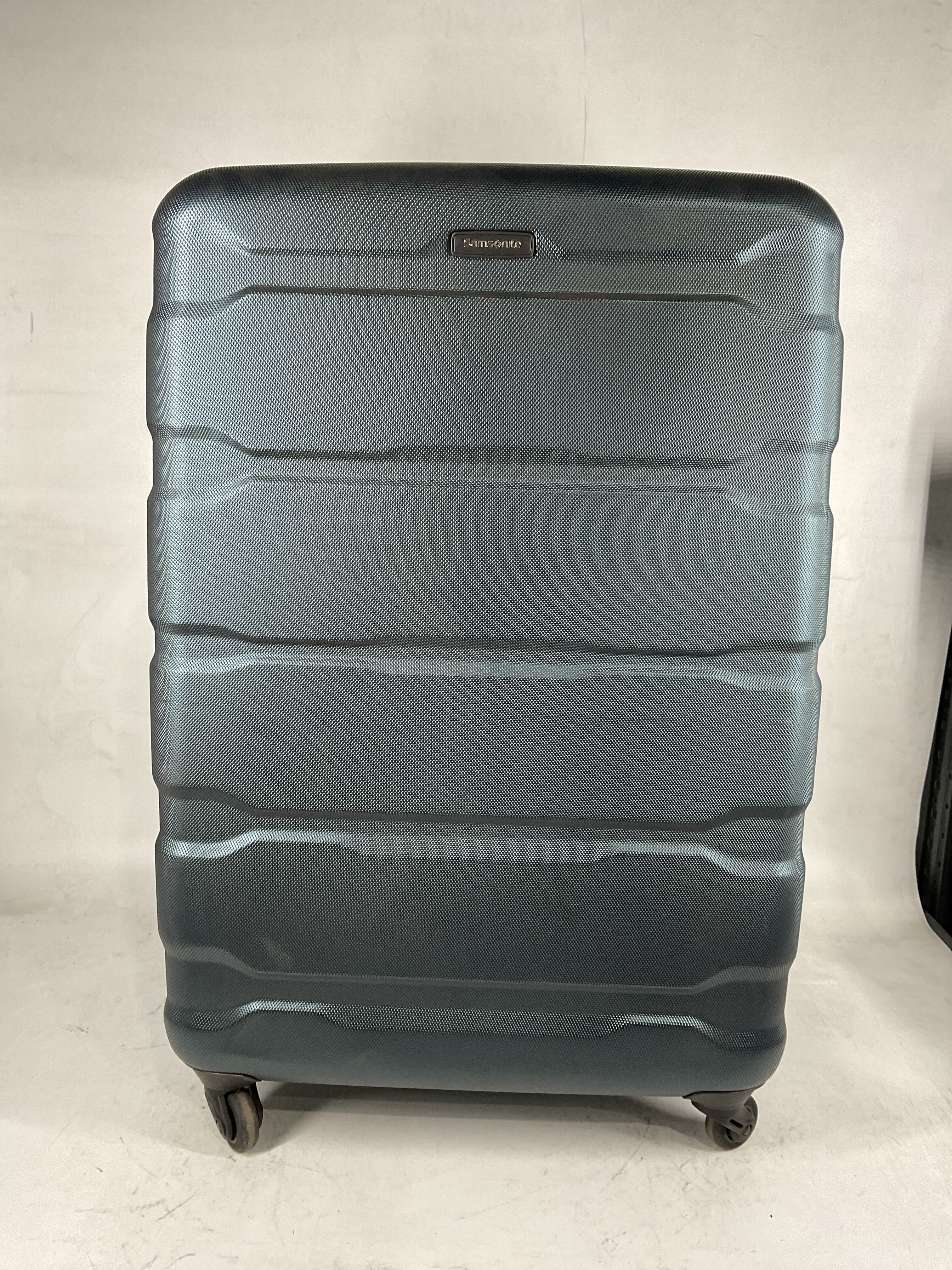 Samsonite Omni Pc Hardside Expandable Luggage with Spinner Wheels Teal Checked Large 28 Inch U14