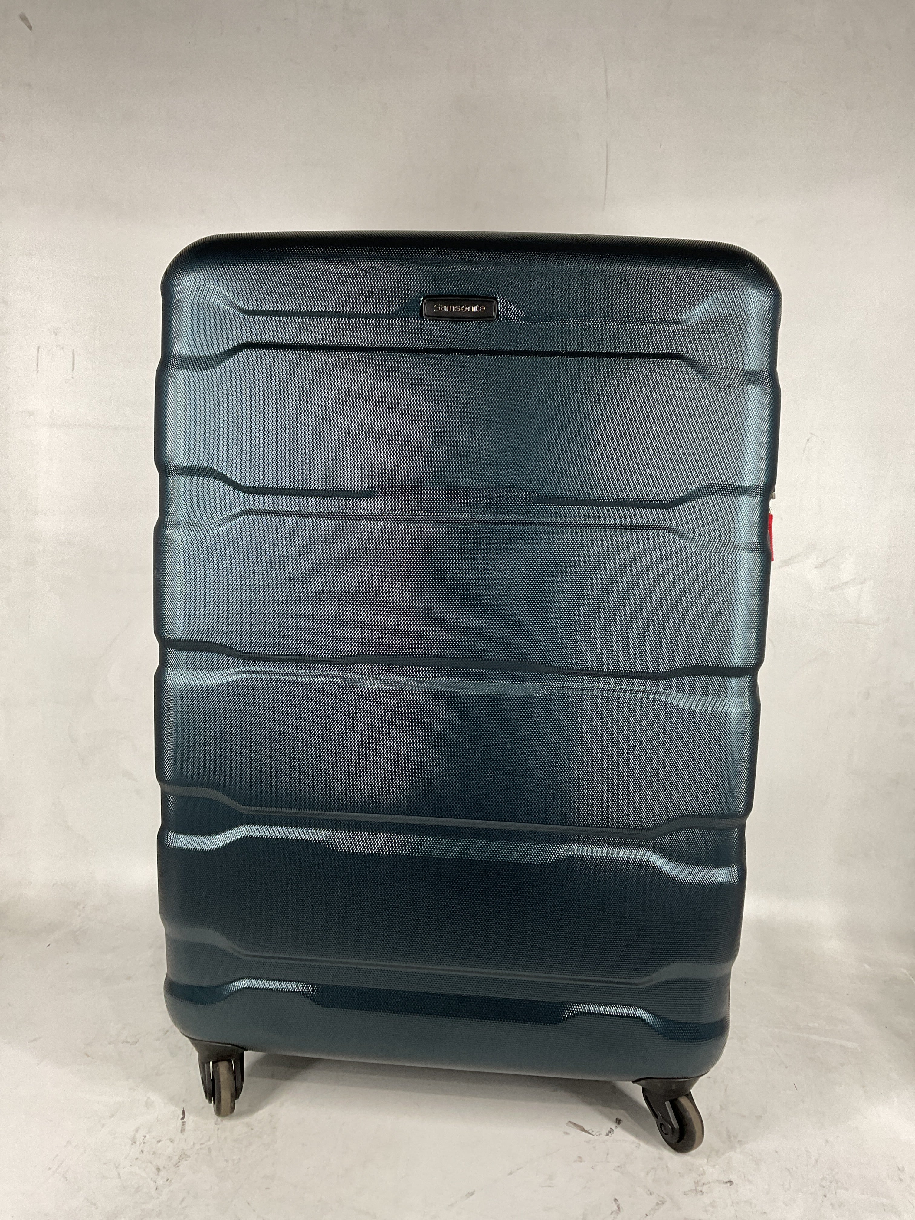 Samsonite Omni Pc Hardside Expandable Luggage with Spinner Wheels Teal Checked Large 28 Inch U18