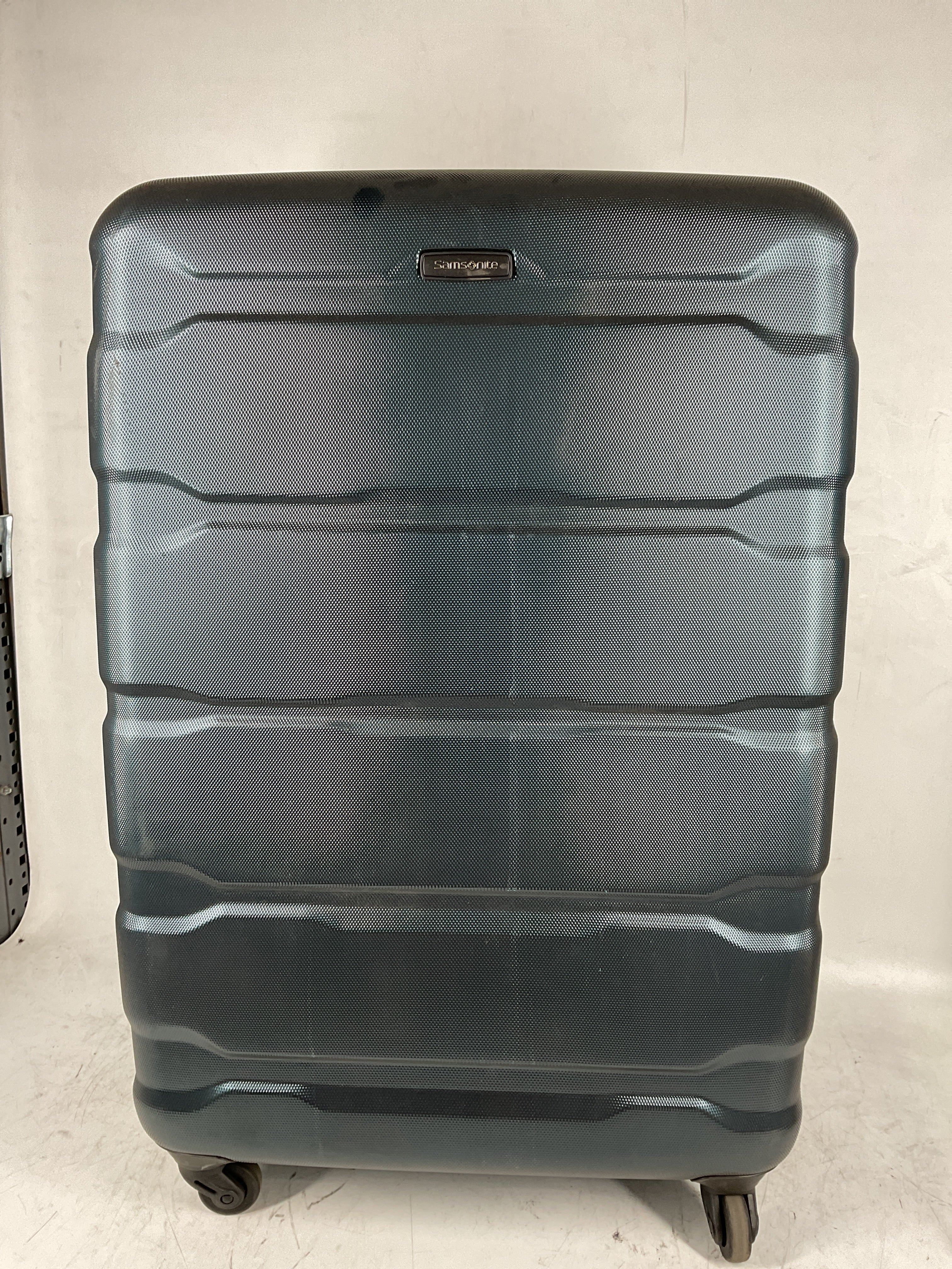 Samsonite Omni Pc Hardside Expandable Luggage with Spinner Wheels Teal Checked Large 28 Inch U19