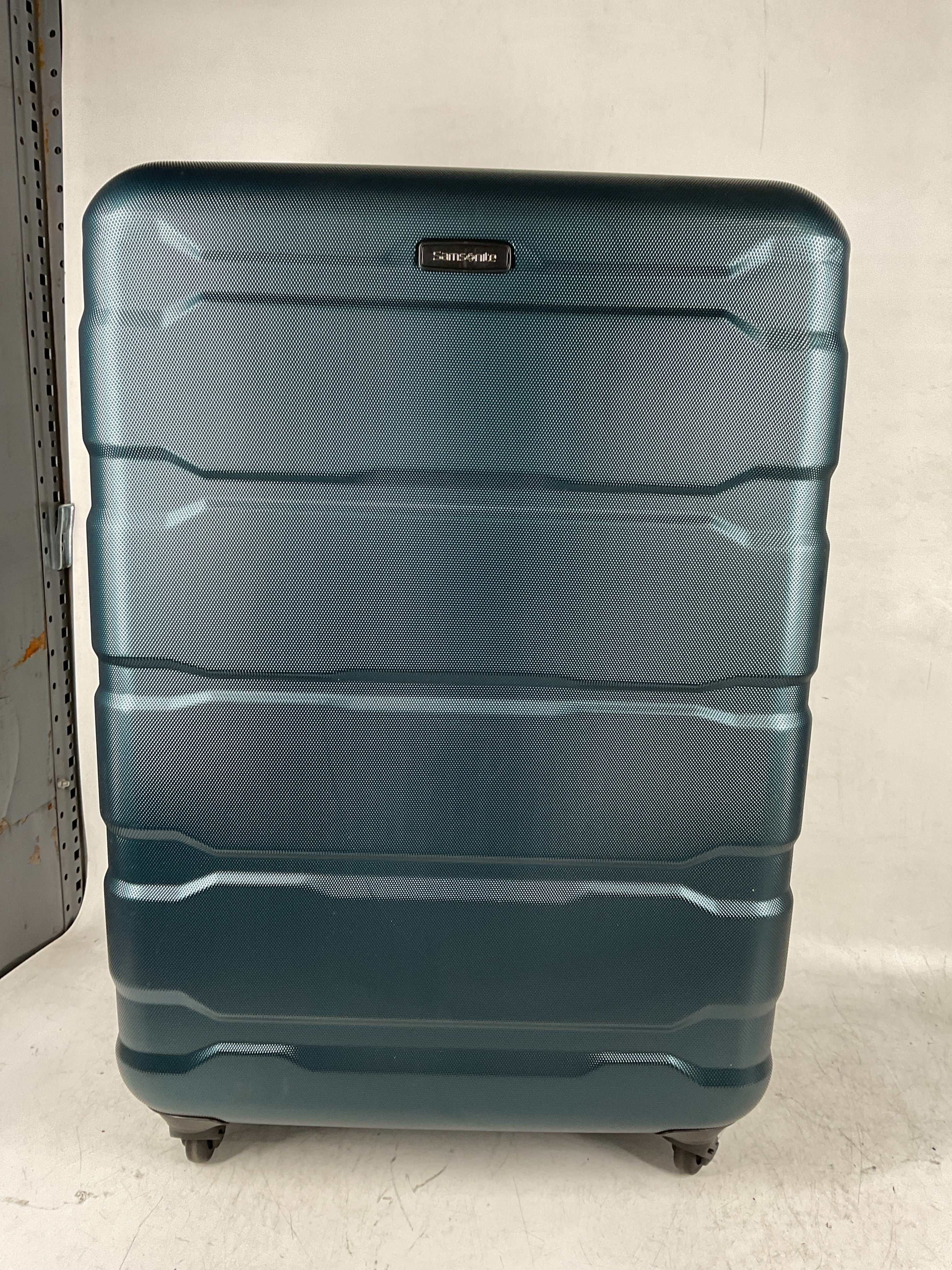 Samsonite Omni Pc Hardside Expandable Luggage with Spinner Wheels ( Teal , Checked-Large 28-Inch ) Teal Checked Large 28 Inch U21