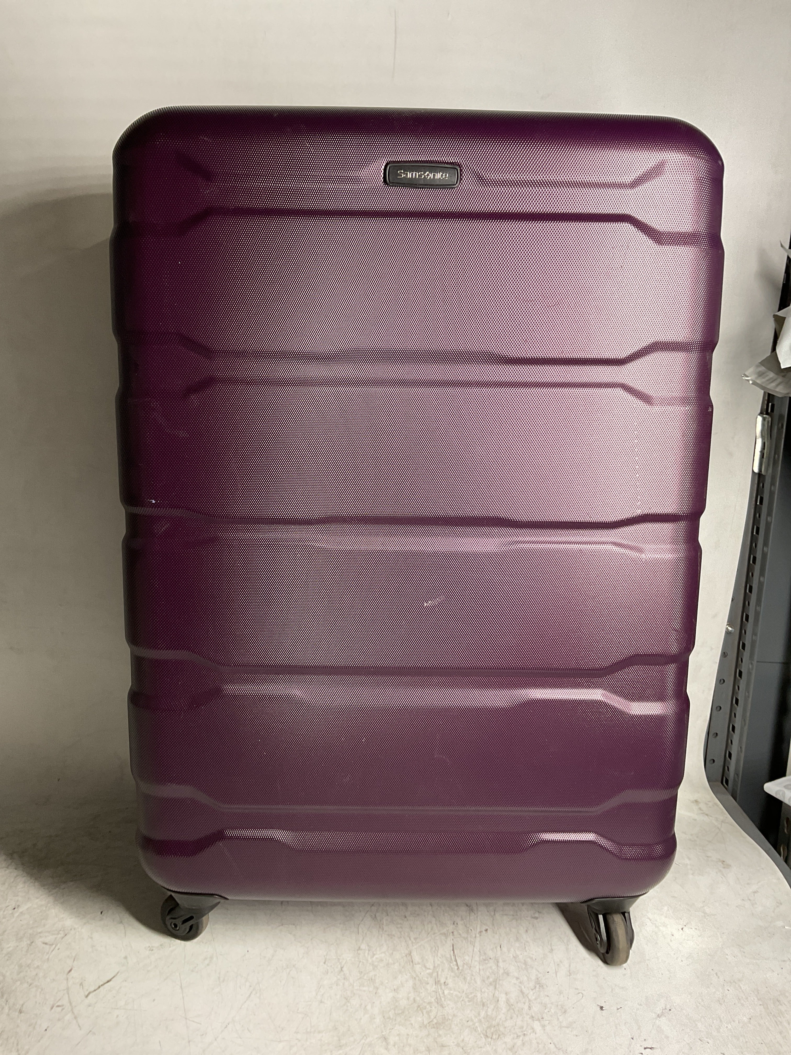 Samsonite Omni Pc Hardside Expandable Luggage with Spinner Wheels ( Purple , 3-Piece Set (20/24/28) ) Purple 3 Piece Set 20 24 28 U5