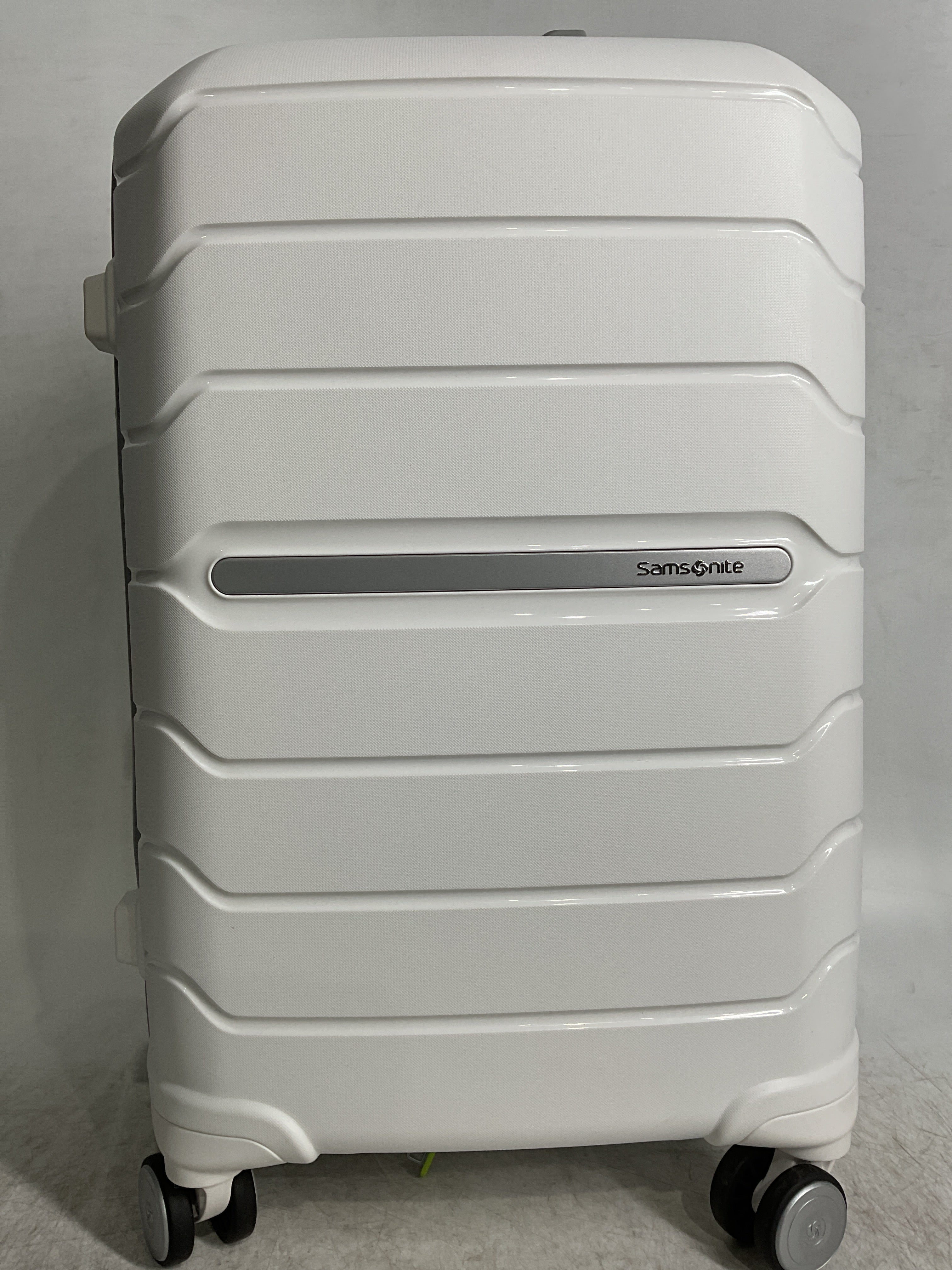Samsonite Freeform Hardside Expandable with Double Spinner Wheels ( White/Grey , Carry-On 21-Inch ) White/Grey Carry On 21 Inch U7