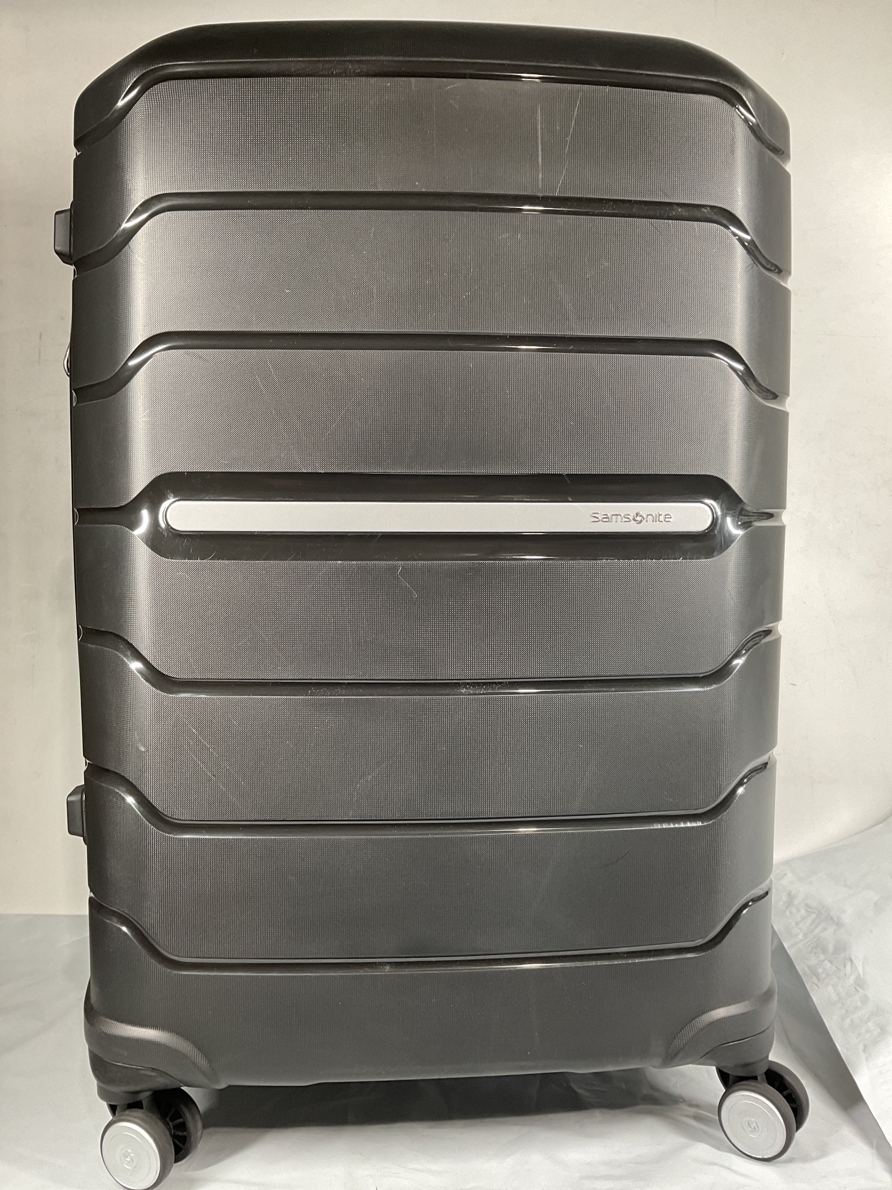 Samsonite Freeform Hardside Expandable with Double Spinner Wheels ( Black , Checked-Large Spinner ) Black Checked Large Spinner U26