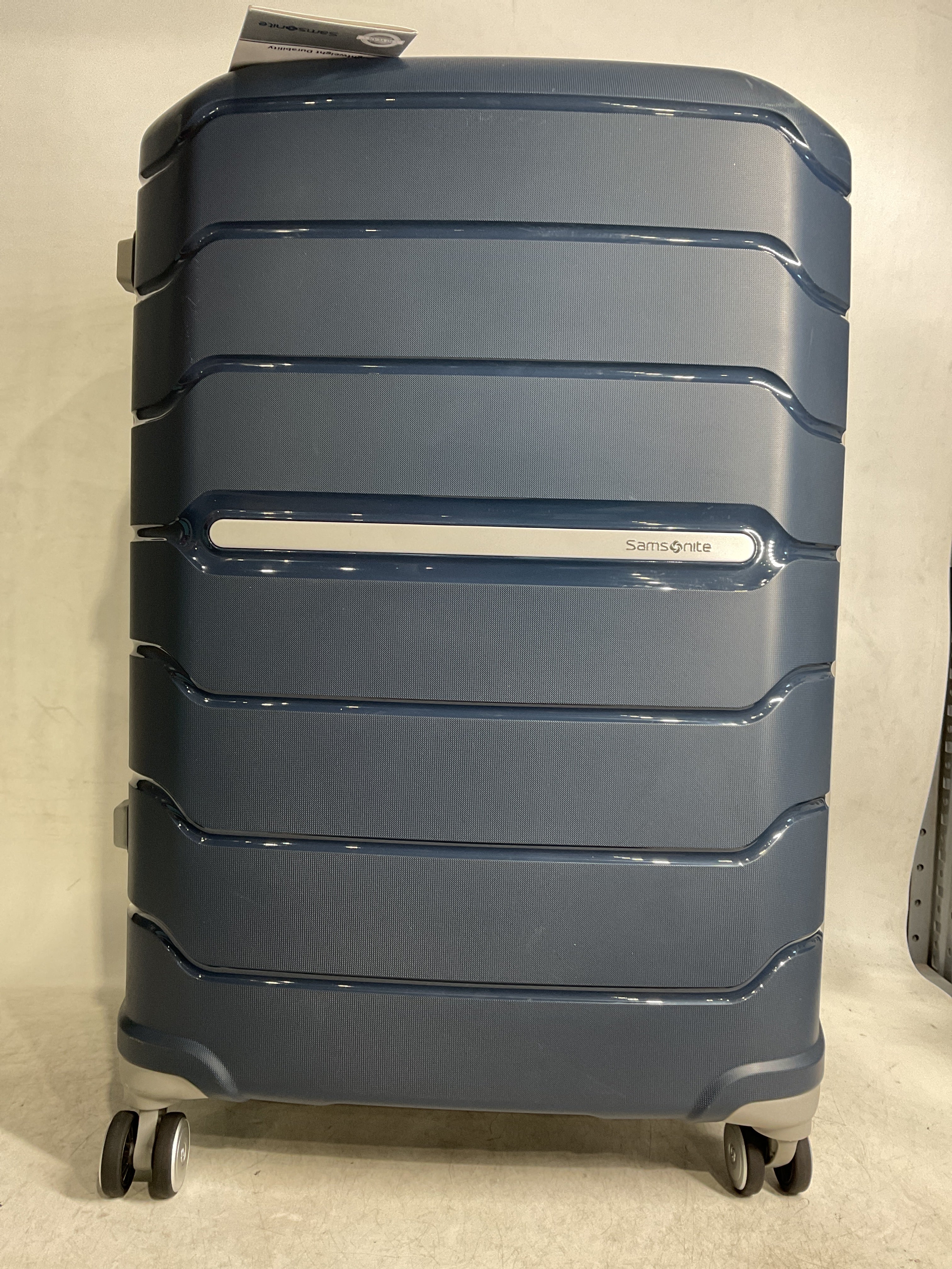 Samsonite Freeform Hardside Expandable with Double Spinner Wheels ( Navy , Checked-Large 28-Inch ) Navy Checked Large 28 Inch U13