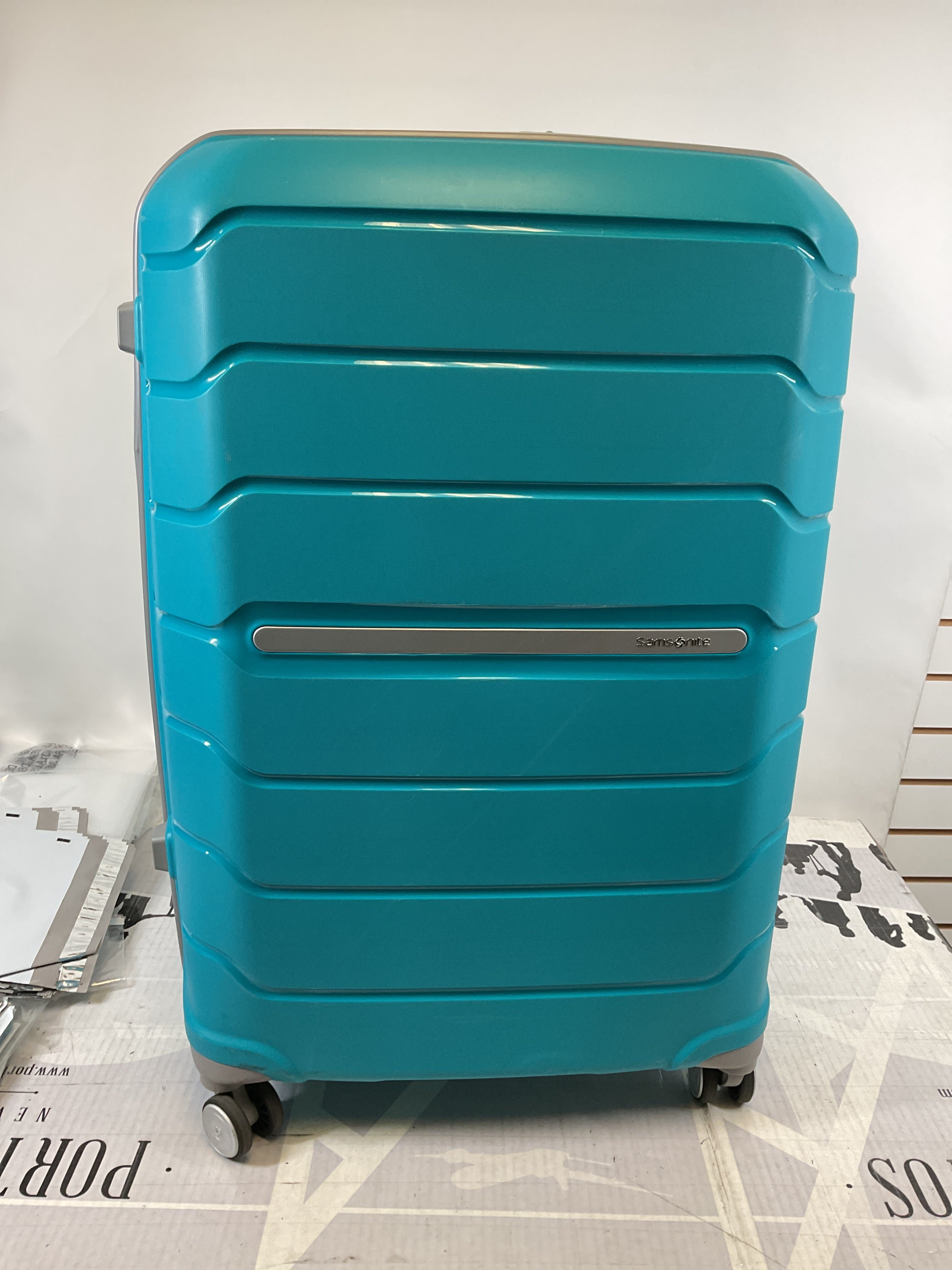 Samsonite Freeform Hardside Expandable with Double Spinner Wheels ( Ocean Blue , Checked-Large Spinner ) Ocean Blue Checked Large Spinner U10