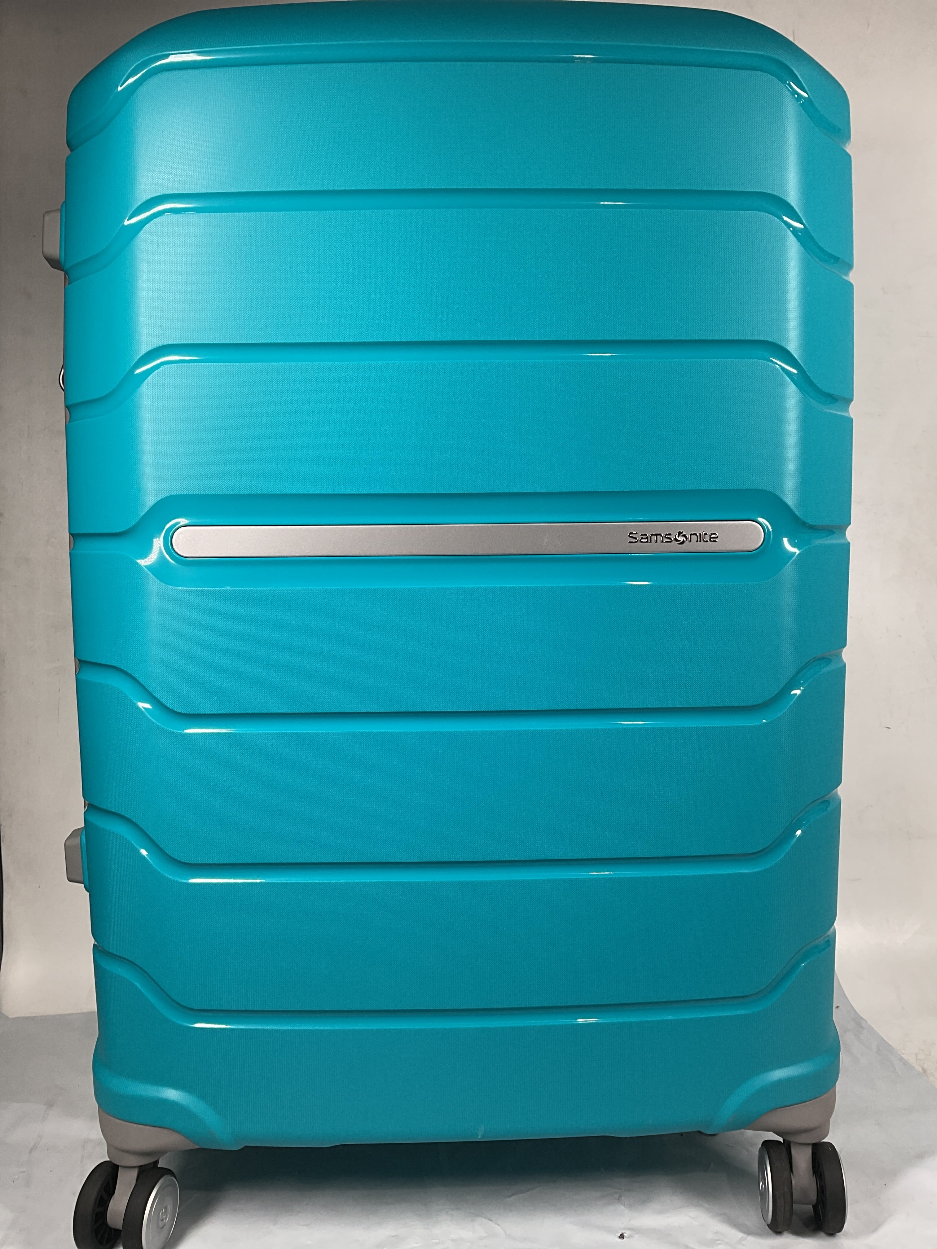 Samsonite Freeform Hardside Expandable with Double Spinner Wheels ( Ocean Blue , Checked-Large 28-Inch ) Ocean Blue Checked Large 28 Inch U4