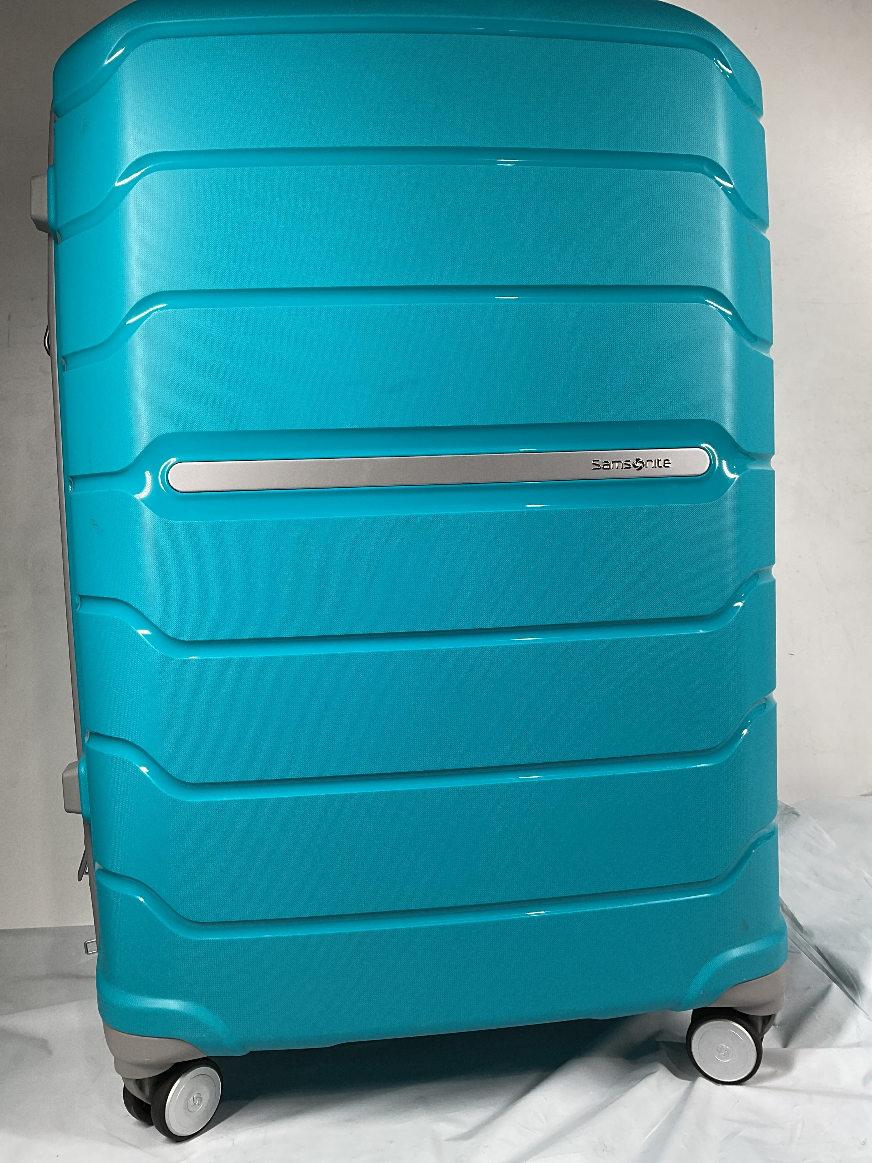Samsonite Freeform Hardside Expandable with Double Spinner Wheels ( Ocean Blue , Checked-Large Spinner ) Ocean Blue Checked Large Spinner U6