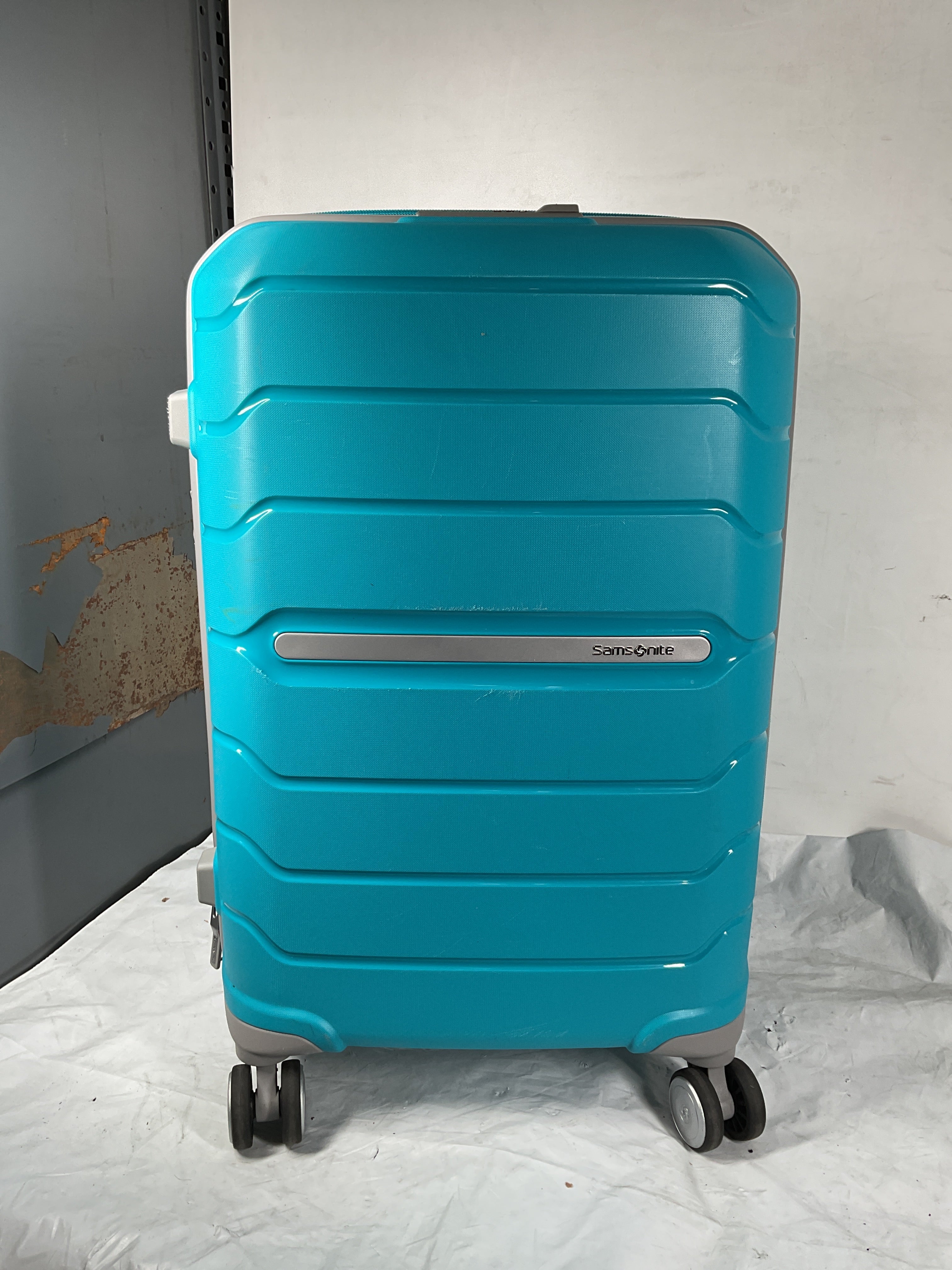 Samsonite Freeform Hardside Expandable with Double Spinner Wheels ( Ocean Blue , Checked-Large Spinner ) Ocean Blue Checked Large Spinner U7