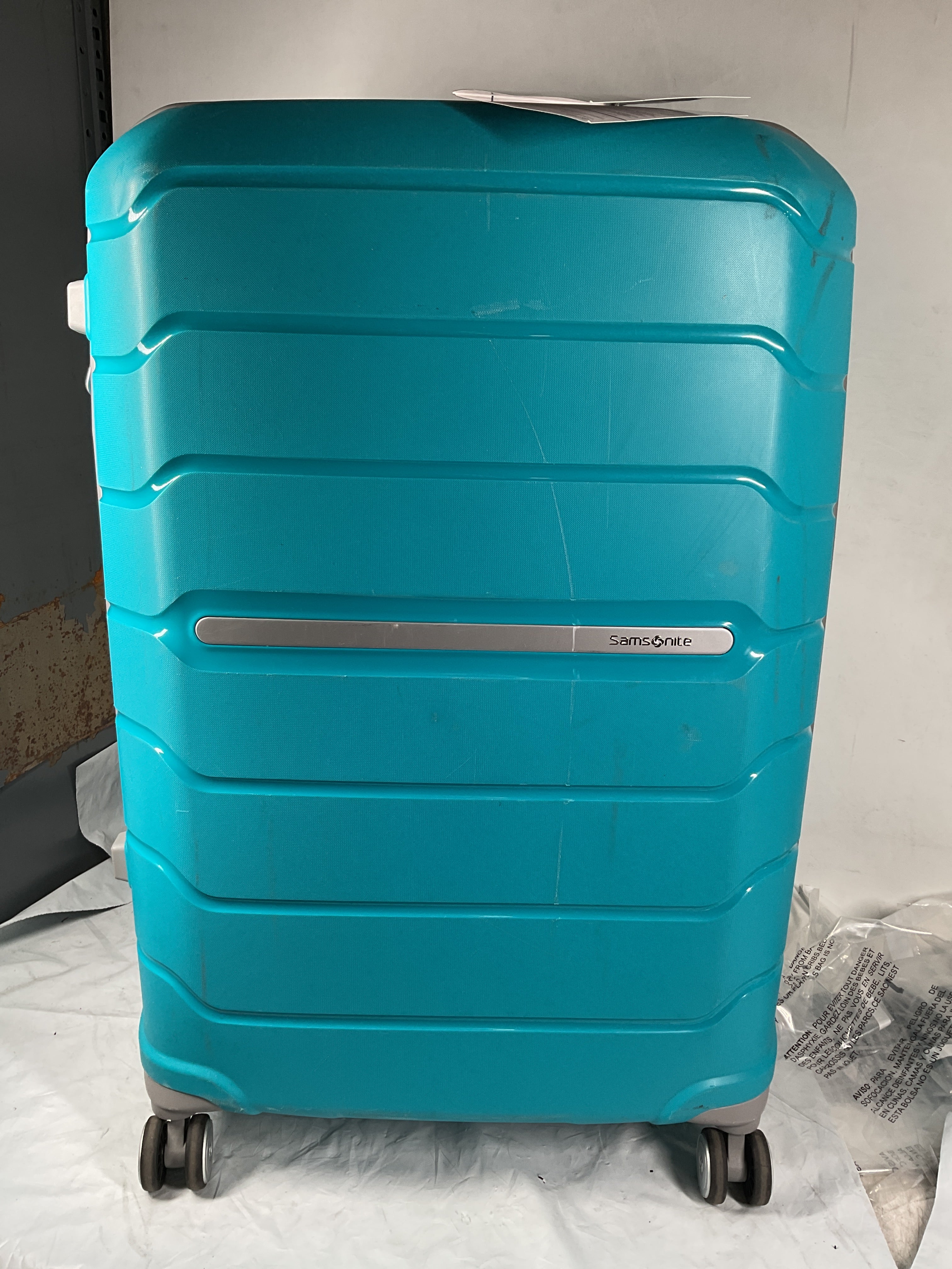 Samsonite Freeform Hardside Expandable with Double Spinner Wheels ( Ocean Blue , Checked-Large Spinner ) Ocean Blue Checked Large Spinner U8