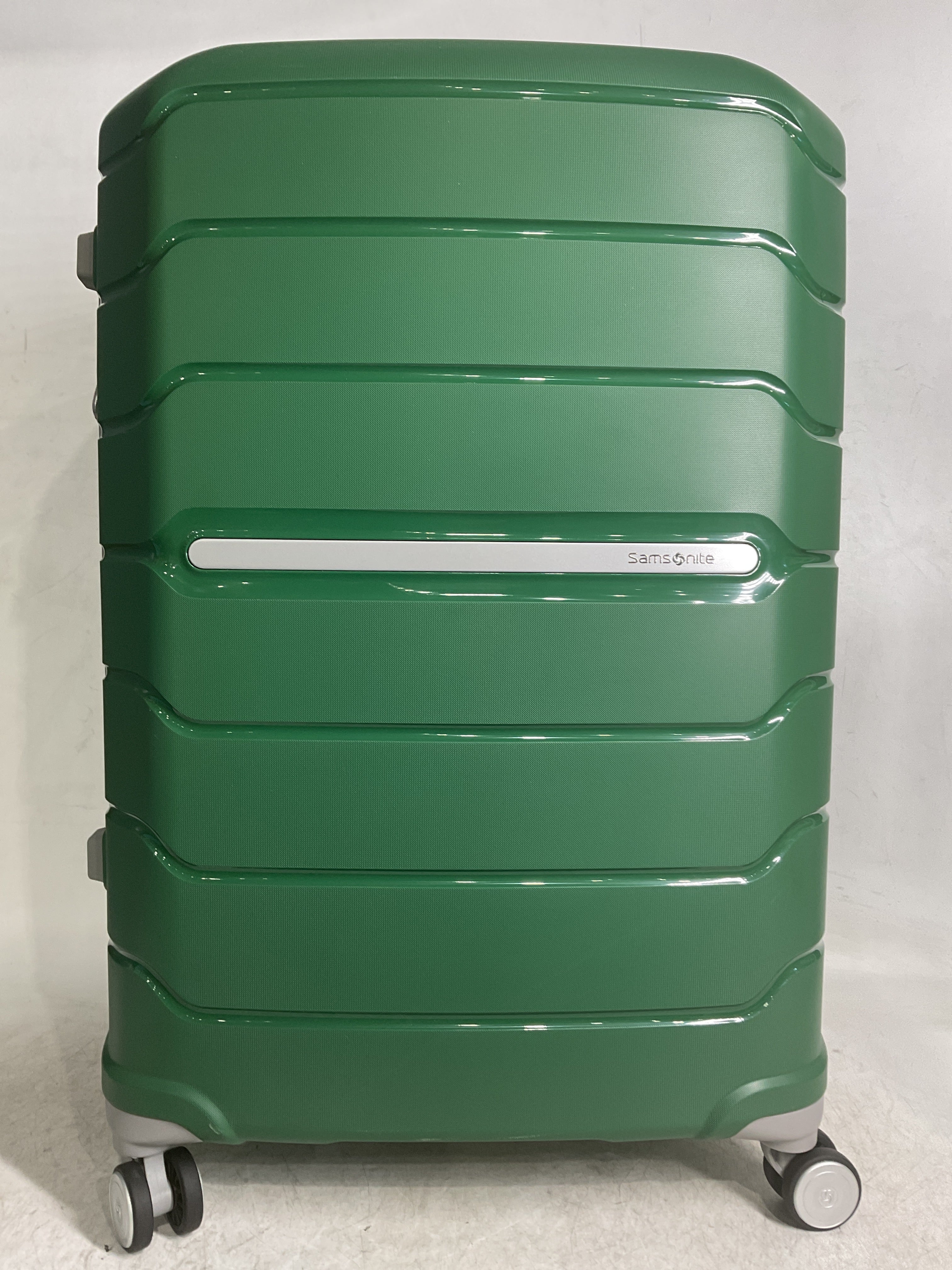 Samsonite Freeform Hardside Expandable with Double Spinner Wheels ( Pine Green , Checked-Large 28-Inch ) Pine Green Checked Large 28 Inch U1