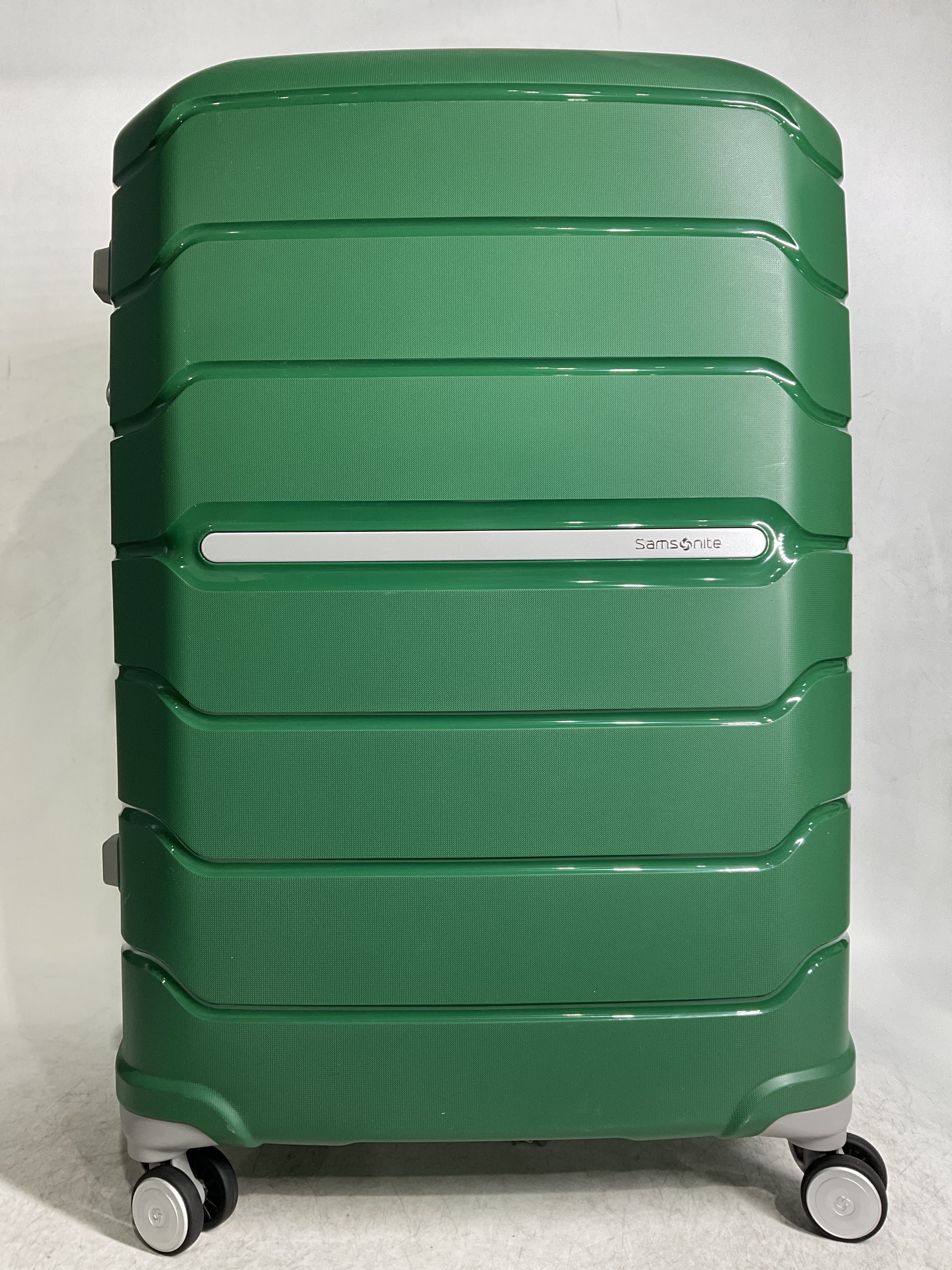 Samsonite Freeform Hardside Expandable with Double Spinner Wheels ( Pine Green , Checked-Large 28-Inch ) Pine Green Checked Large 28 Inch U3