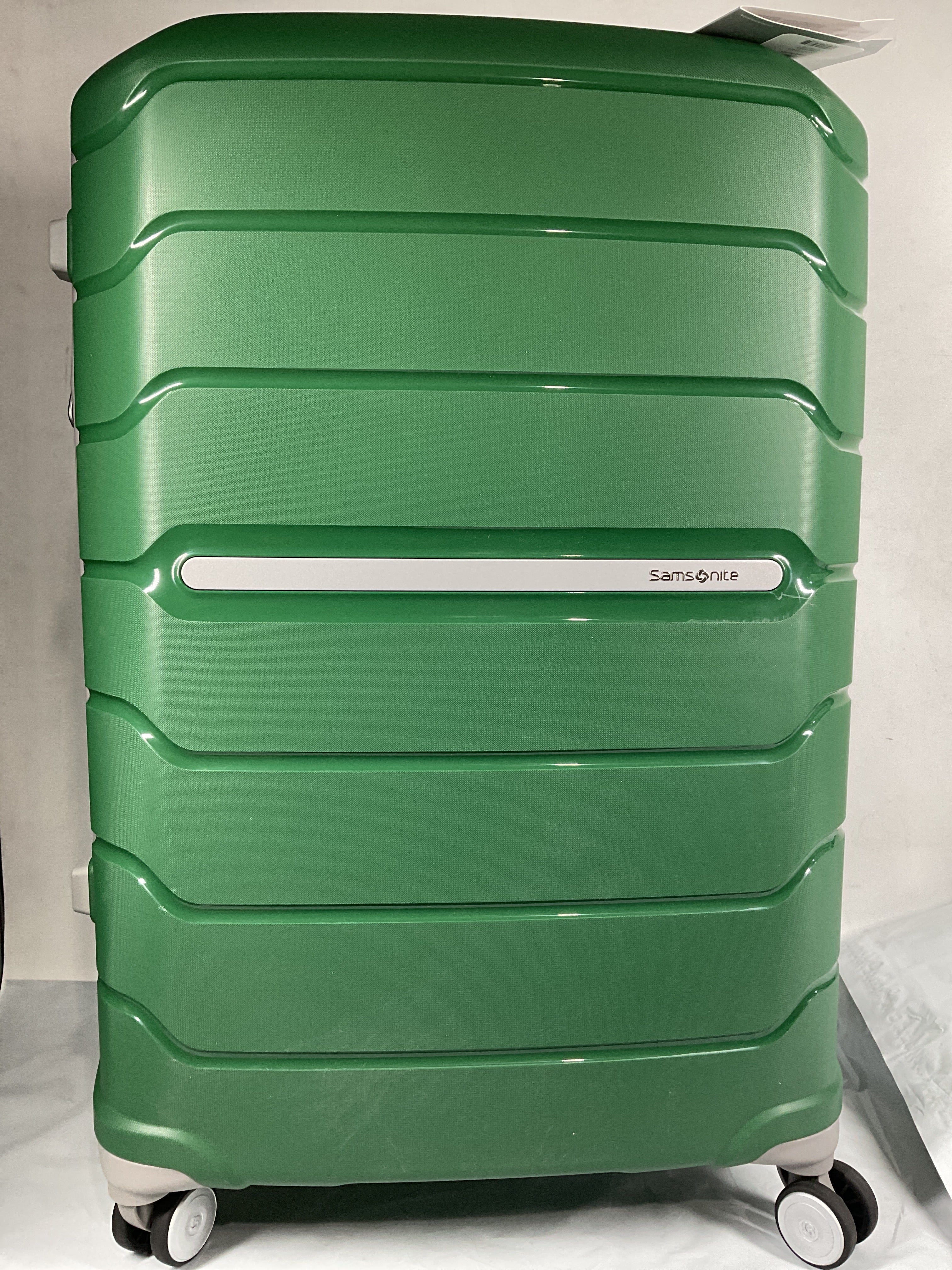 Samsonite Freeform Hardside Expandable with Double Spinner Wheels ( Pine Green , Checked-Large Spinner ) Pine Green Checked Large Spinner U6