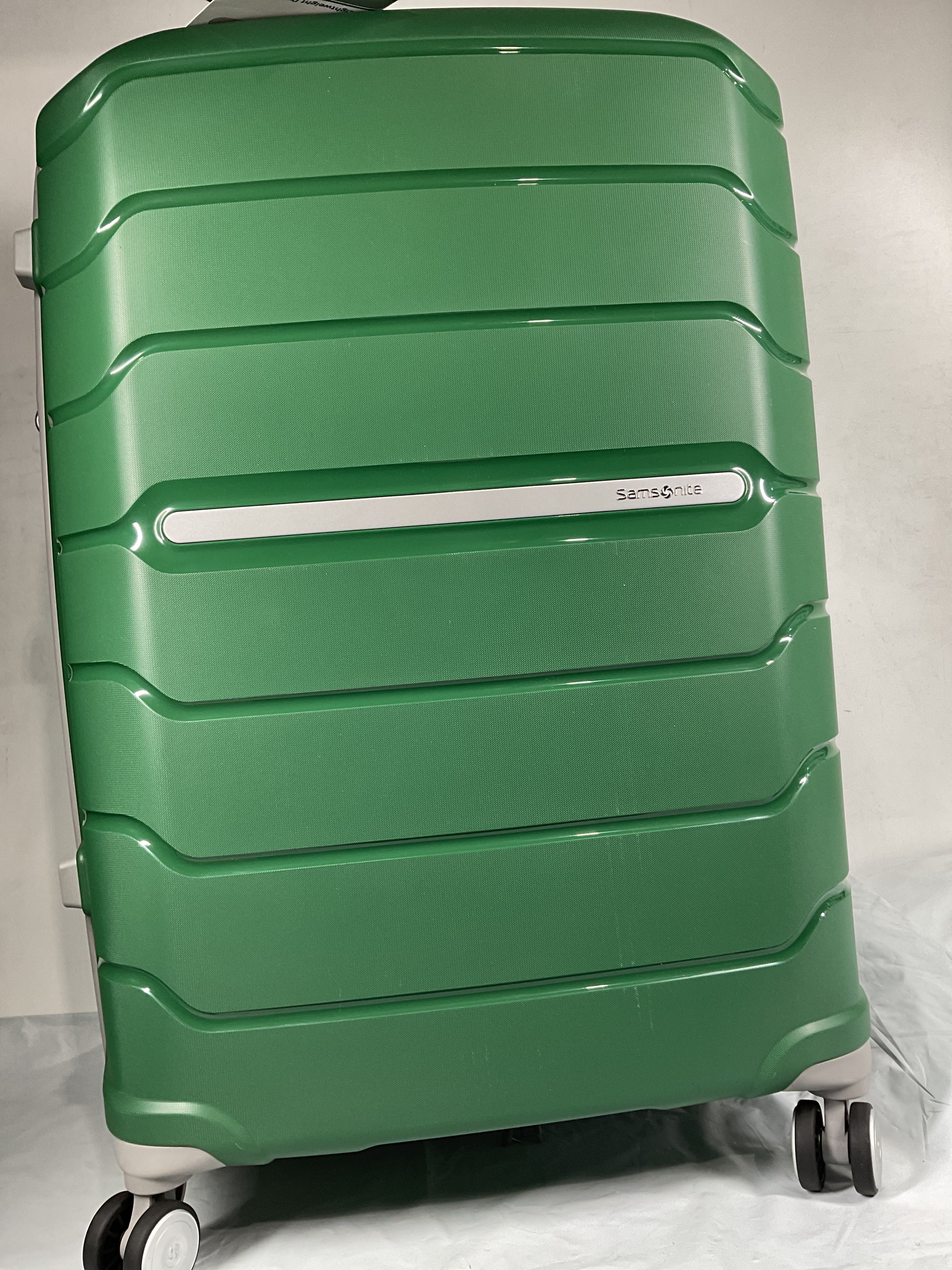 Samsonite Freeform Hardside Expandable with Double Spinner Wheels ( Pine Green , Checked-Large Spinner ) Pine Green Checked Large Spinner U7