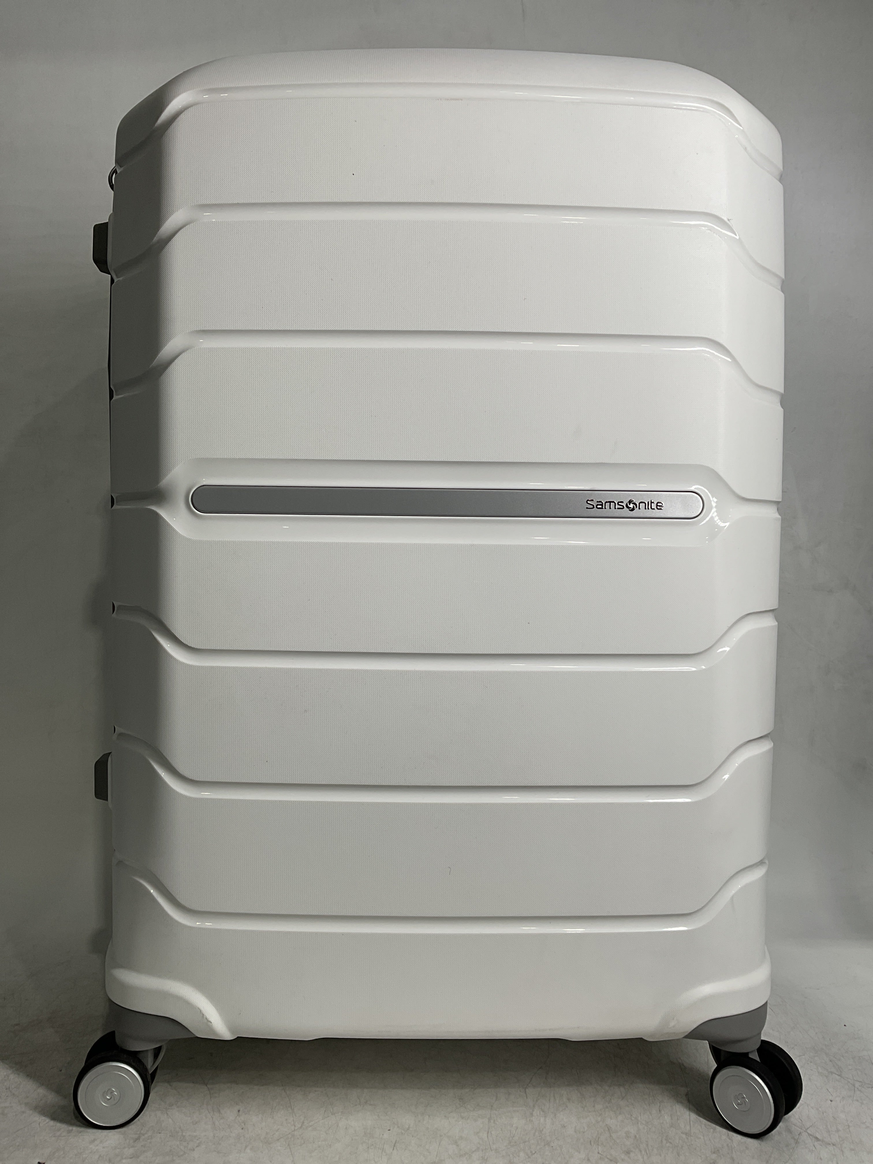 Samsonite Freeform Hardside Expandable with Double Spinner Wheels ( White , Checked-Large 28-Inch ) White Checked Large 28 Inch U7