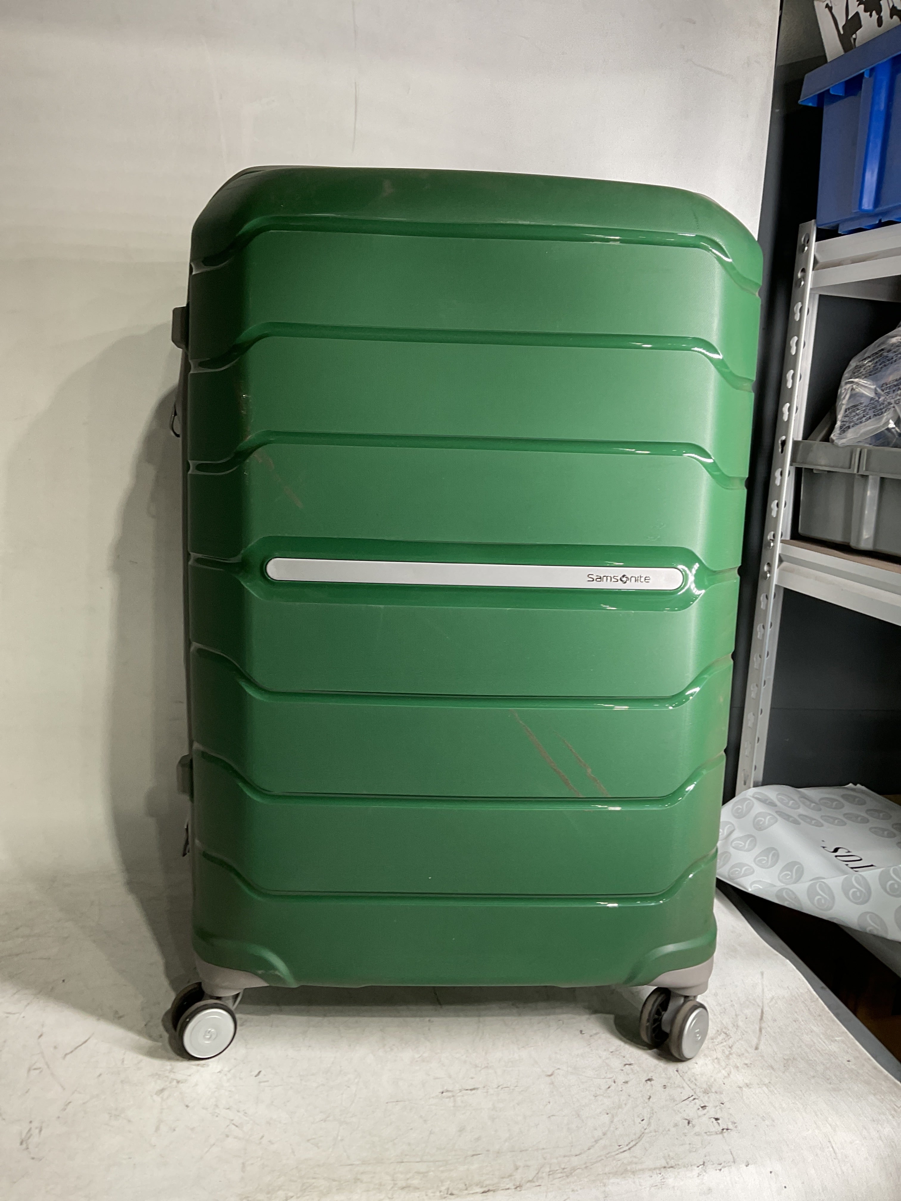 Samsonite Freeform Hardside Expandable with Double Spinner Wheels ( Sage Green , Checked-Large 28-Inch ) Sage Green Checked Large 28 Inch U1