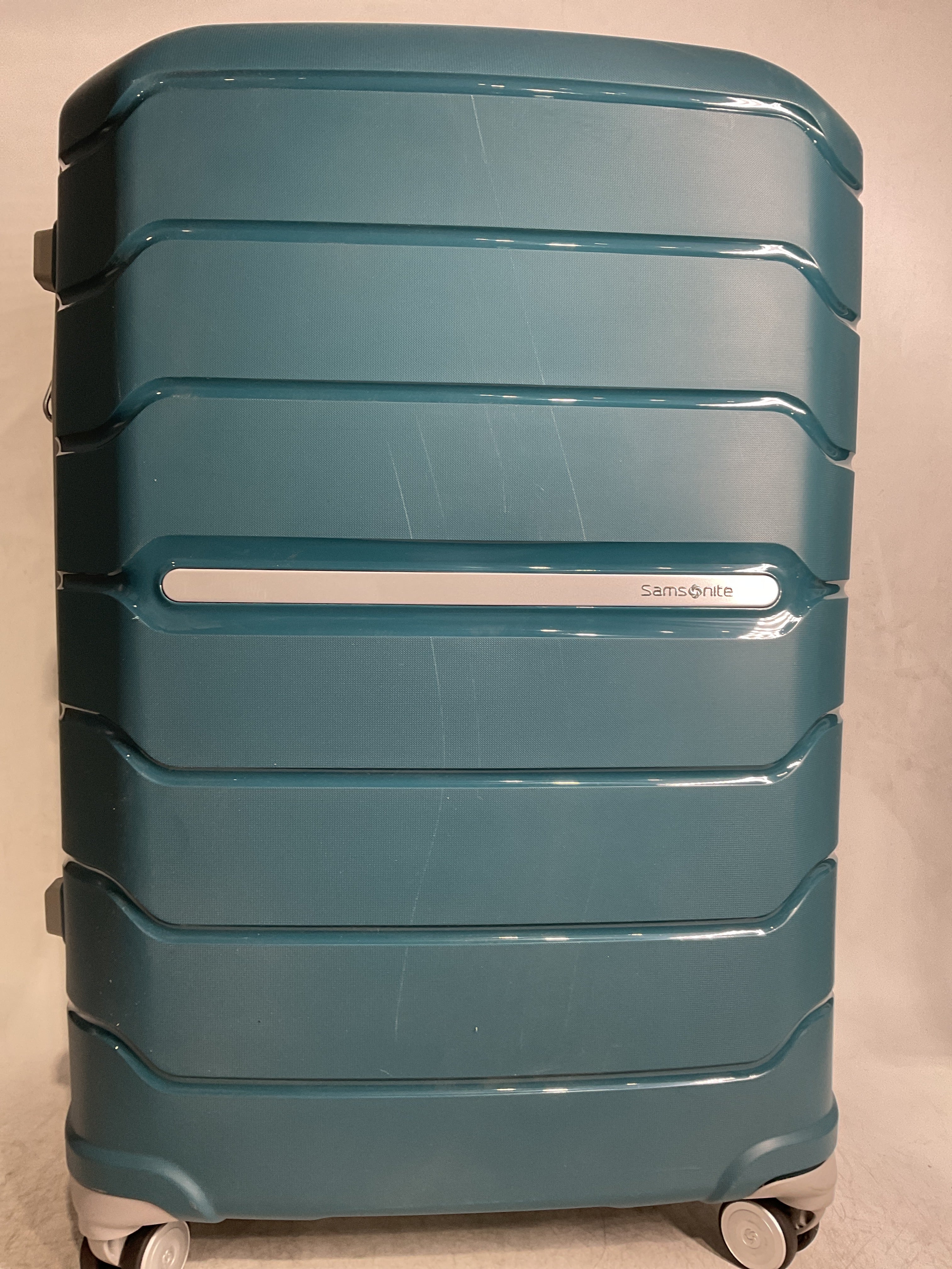 Samsonite Freeform Hardside Expandable with Double Spinner Wheels ( Dark Teal , Checked-Large 28-Inch ) Dark Teal Checked Large 28 Inch U5