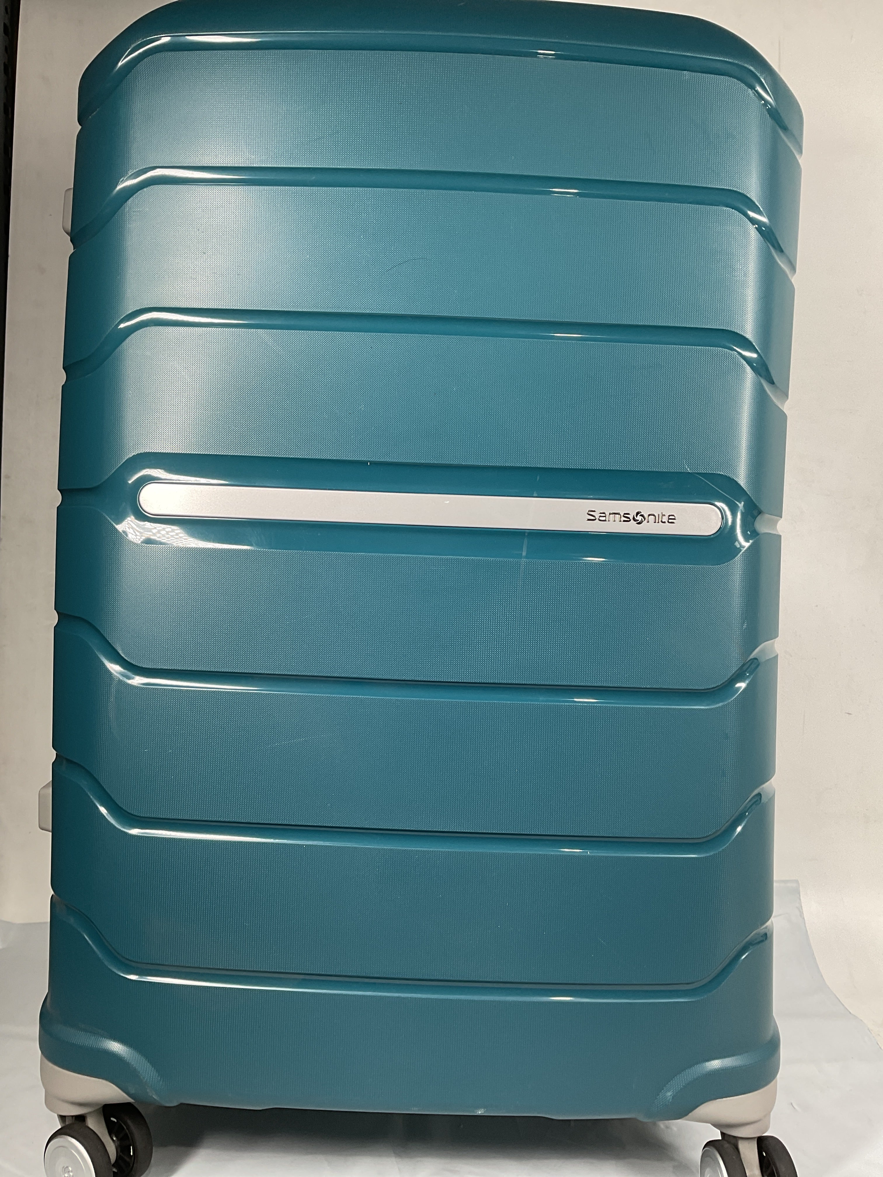 Samsonite Freeform Hardside Expandable with Double Spinner Wheels ( Dark Teal , Checked-Large 28-Inch ) Dark Teal Checked Large 28 Inch U7