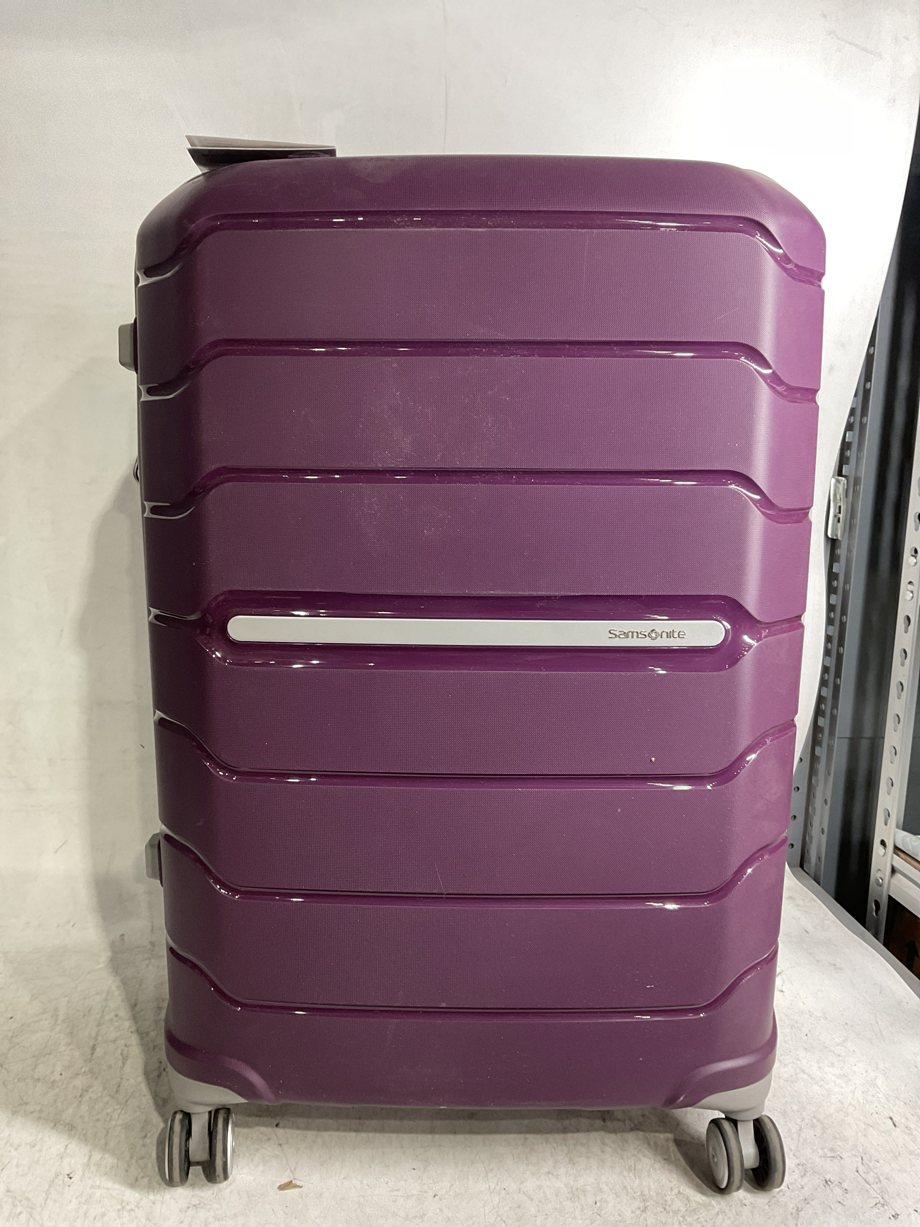 Samsonite Freeform Hardside Expandable with Double Spinner Wheels ( Amethyst Purple , Checked-Large 28-Inch ) Amethyst Purple Checked Large 28 Inch U10