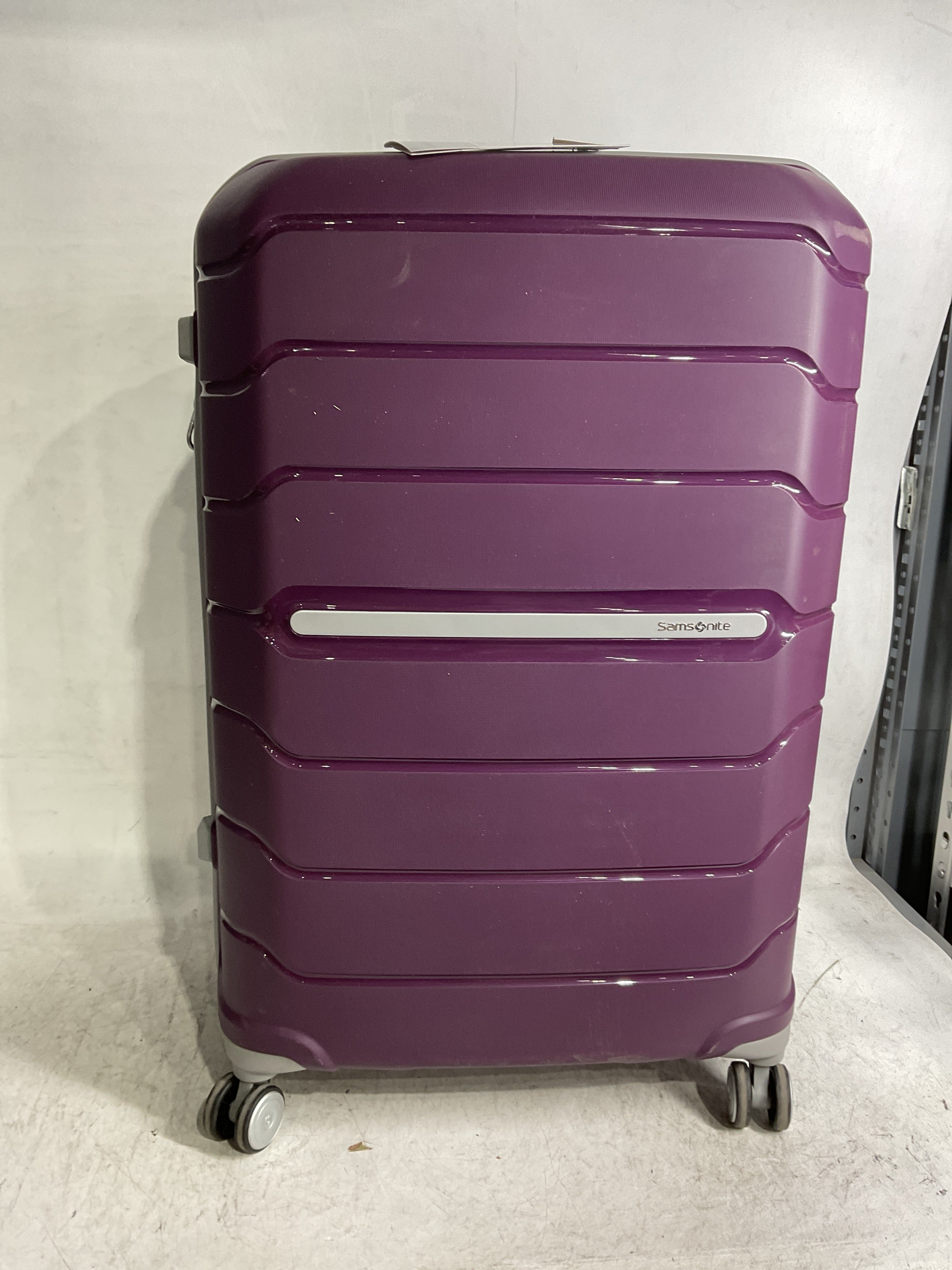 Samsonite Freeform Hardside Expandable with Double Spinner Wheels ( Amethyst Purple , Checked-Large 28-Inch ) Amethyst Purple Checked Large 28 Inch U11