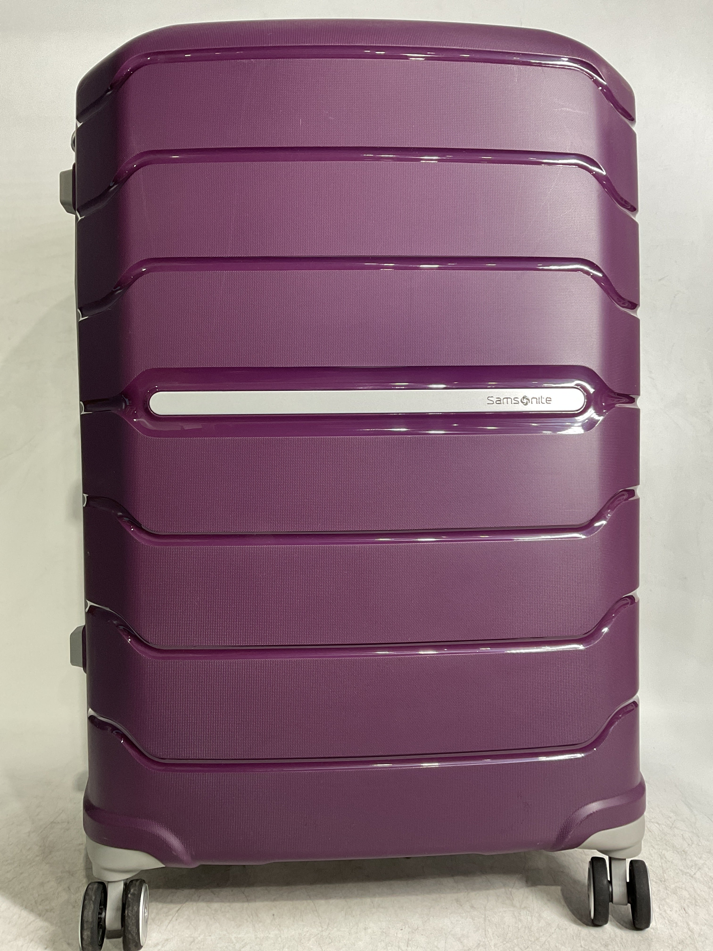 Samsonite Freeform Hardside Expandable with Double Spinner Wheels ( Amethyst Purple , Checked-Large 28-Inch ) Amethyst Purple Checked Large 28 Inch U16