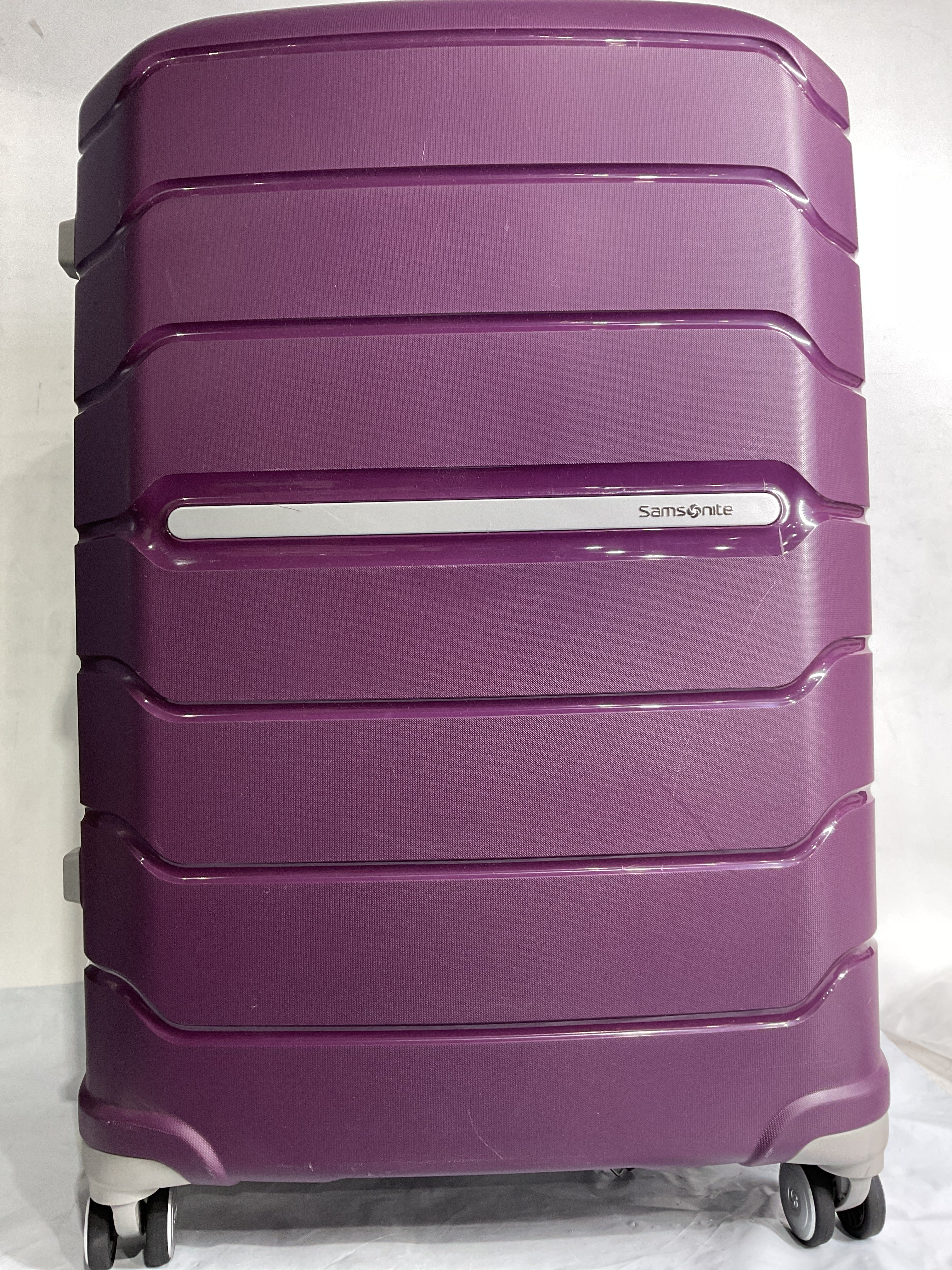 Samsonite Freeform Hardside Expandable with Double Spinner Wheels ( Amethyst Purple , Checked-Large 28-Inch ) Amethyst Purple Checked Large 28 Inch U18