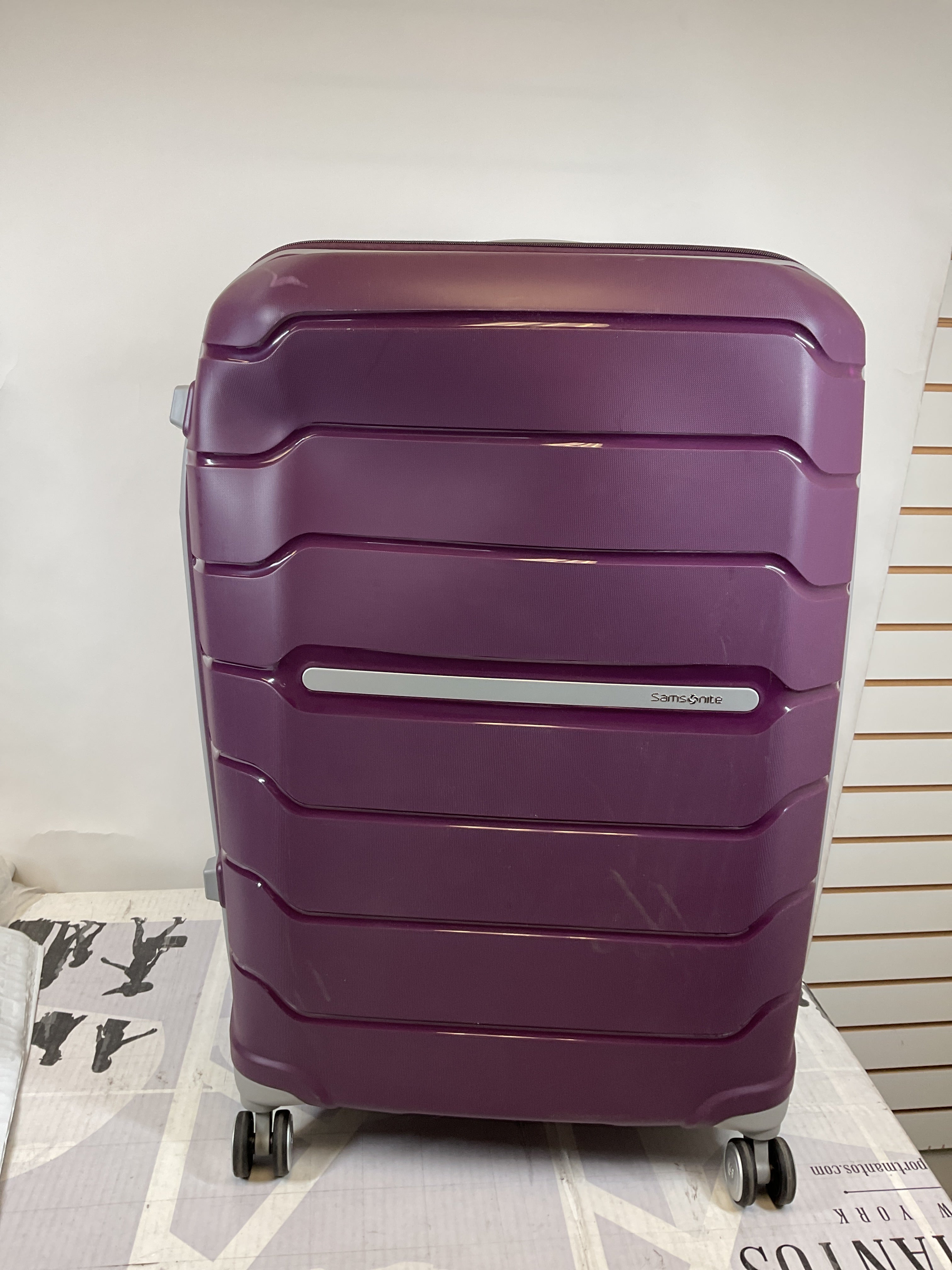 Samsonite Freeform Hardside Expandable with Double Spinner Wheels ( Amethyst Purple , Checked-Large Spinner ) Amethyst Purple Checked Large Spinner U21
