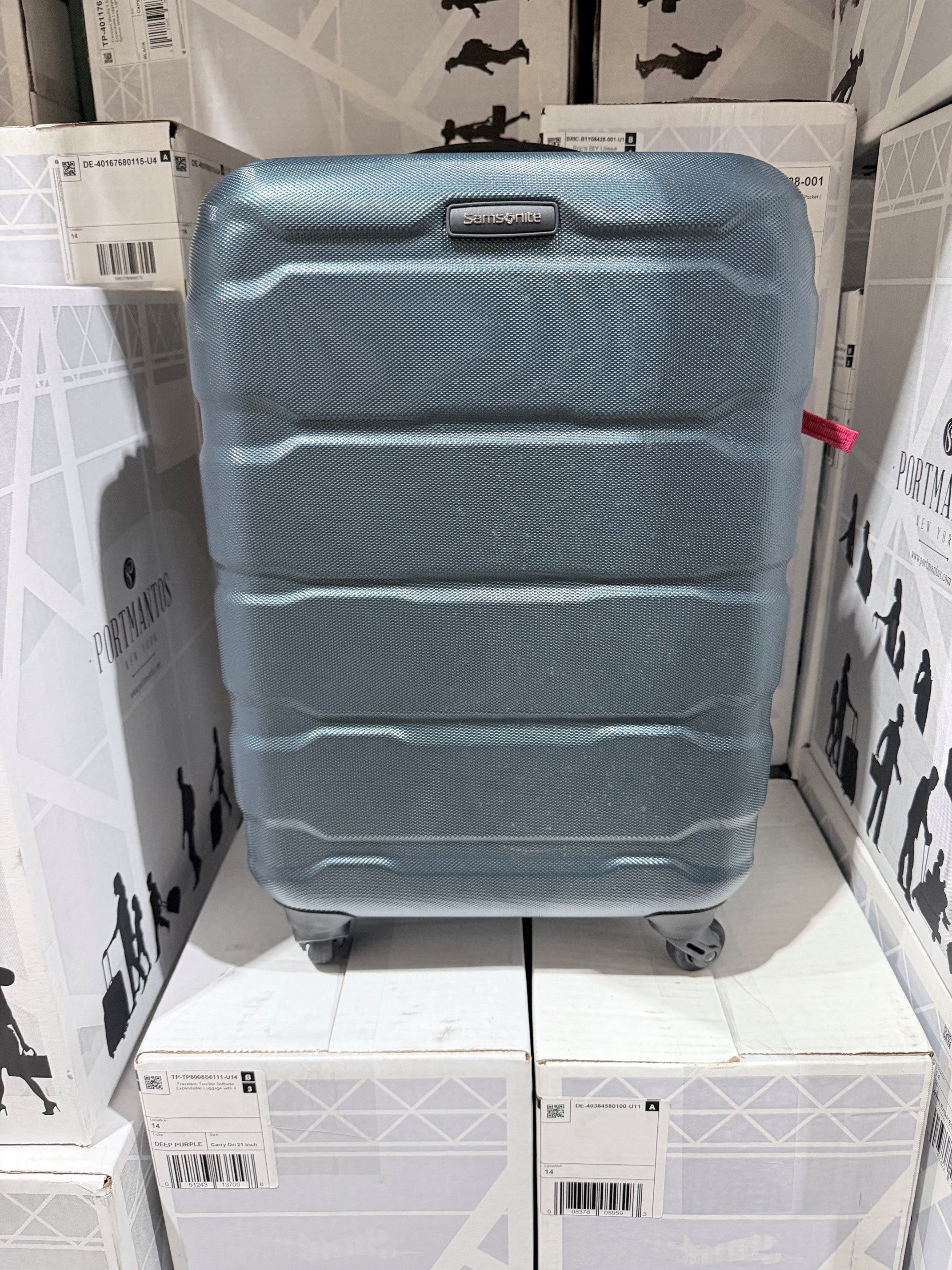 Samsonite Omni Pc Hardside Expandable Luggage with Spinner Wheels ( Teal , Carry-On 20-Inch ) Teal Carry On 20 Inch U17