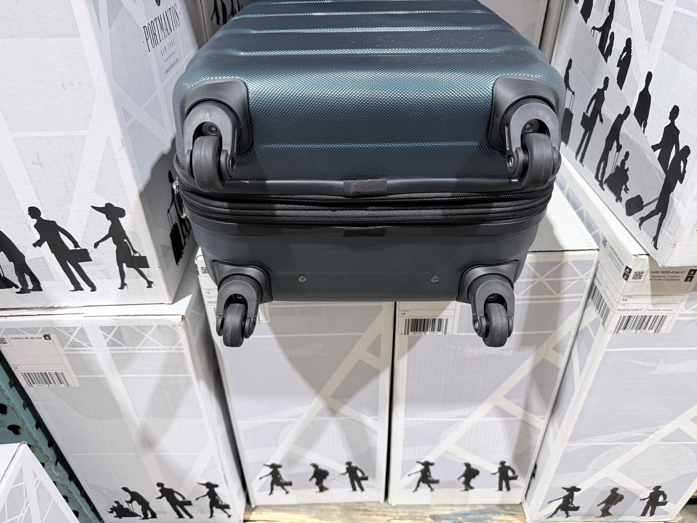 Samsonite Omni Pc Hardside Expandable Luggage with Spinner Wheels ( Teal , Carry-On 20-Inch ) Teal Carry On 20 Inch U17