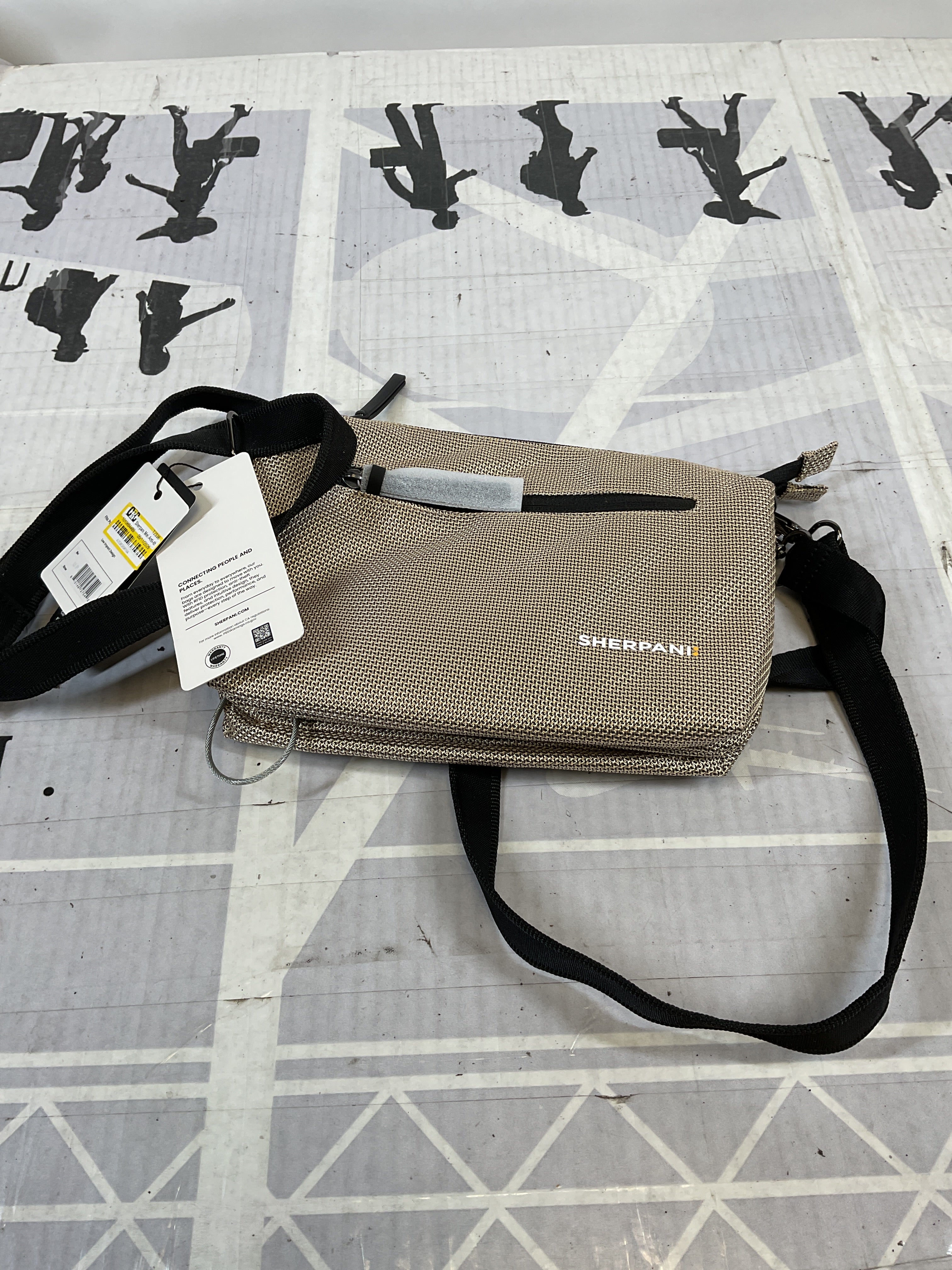 Sherpani Mei, Anti Theft Crossbody Purse, Lightweight Cross Body Bag, Fashion Trio Bag for Women with Metal Hardware ( Straw , One Size ) Straw One Size U1