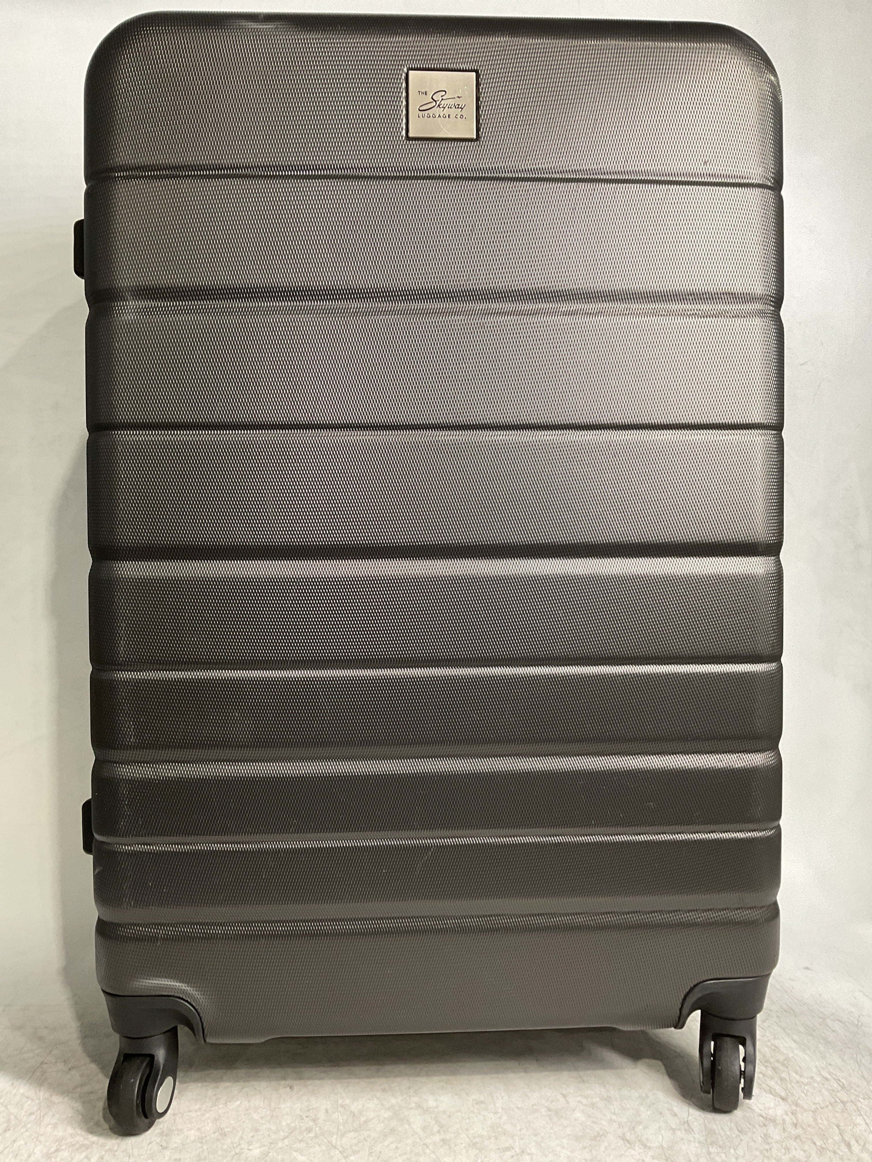 Skyway Epic 2.0 Hardside Lightweight and Durable ABS Shell Luggage, Spacious with Dual Spinning Wheels, Comfort Grip and Expandable, Men and Women ( Midnight , Checked-Large 28-inch ) Midnight Checked Large 28 Inch U1